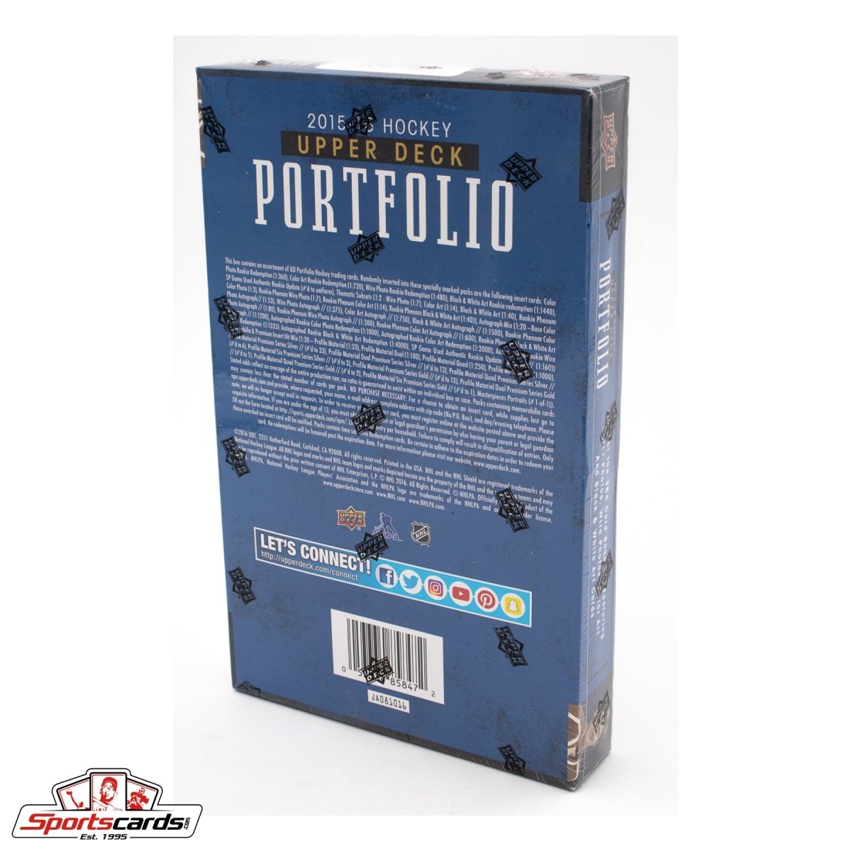 2015-16 Upper Deck Portfolio Hockey Factory Sealed Box