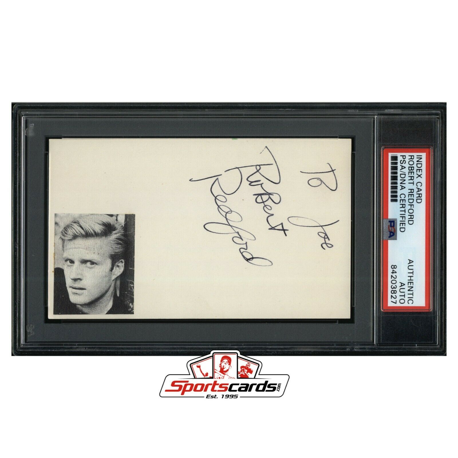 Robert Redford Signed 3x5 Index Card PSA/DNA Actor The Natural - RARE 1959 Auto