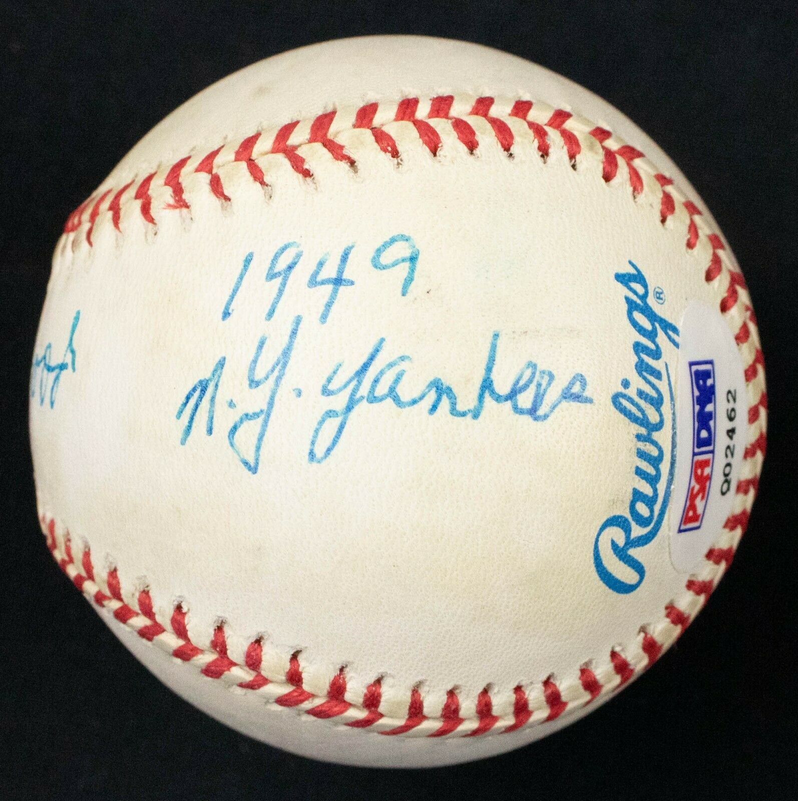 Wally Hood Signed OAL Baseball  New York Yankees 1949 Yankees PSA LOA