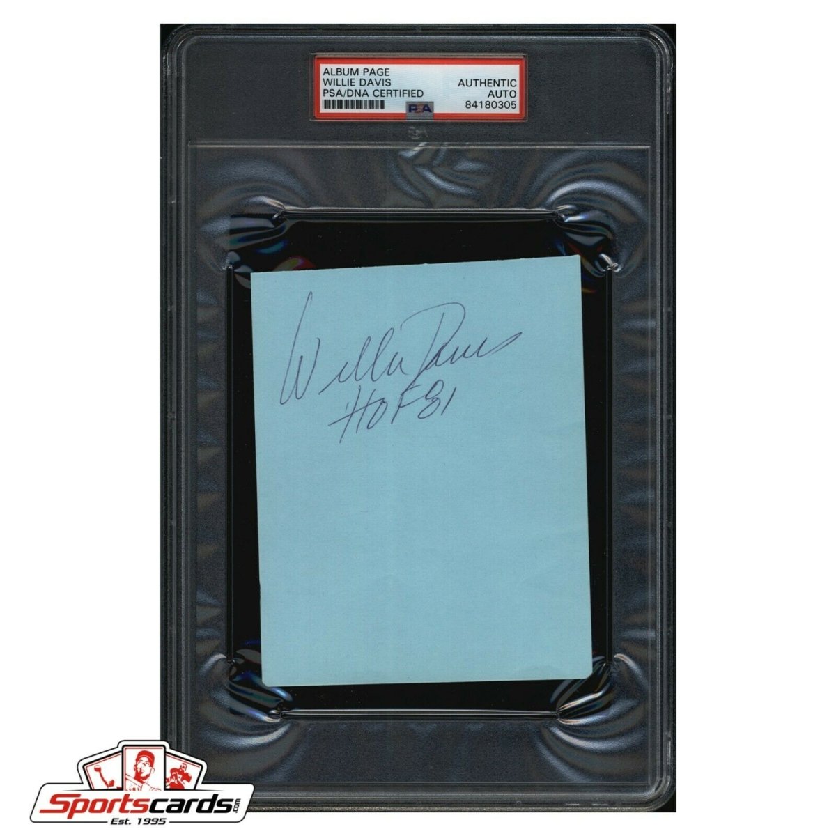 Willie Davis NFL Football 1981 HOF Signed Cut PSA/DNA Authentic Autograph