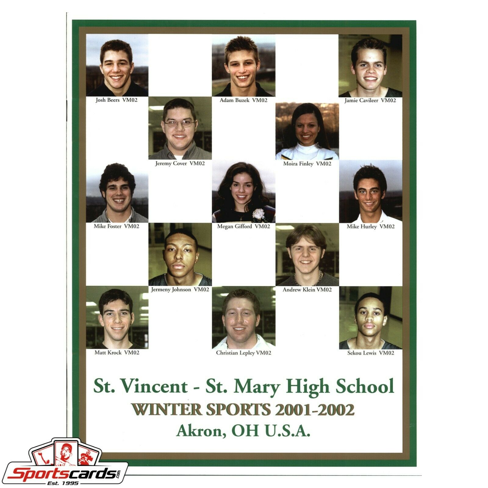 LeBron James St. Vincent - St. Mary High School 2001-2002 Winter Sports Program