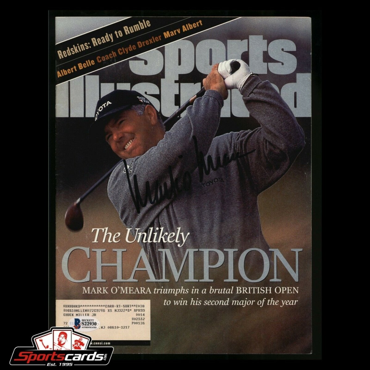 Mark O&#39;Meara 1998 Sports Illustrated Signed  BAS Beckett Golf British Open