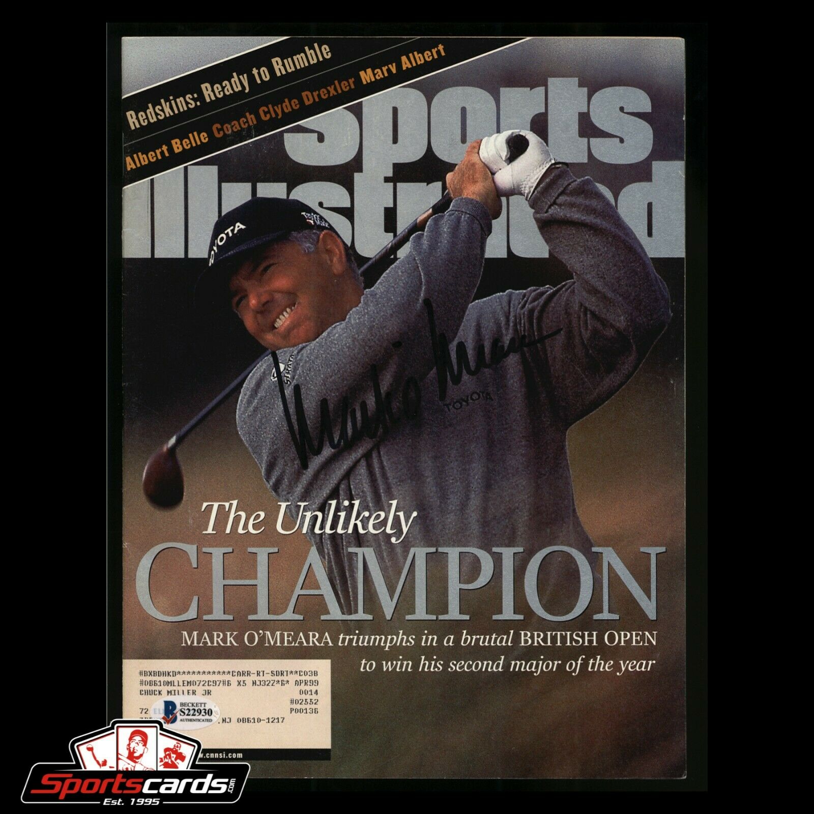 Mark O'Meara 1998 Sports Illustrated Signed  BAS Beckett Golf British Open