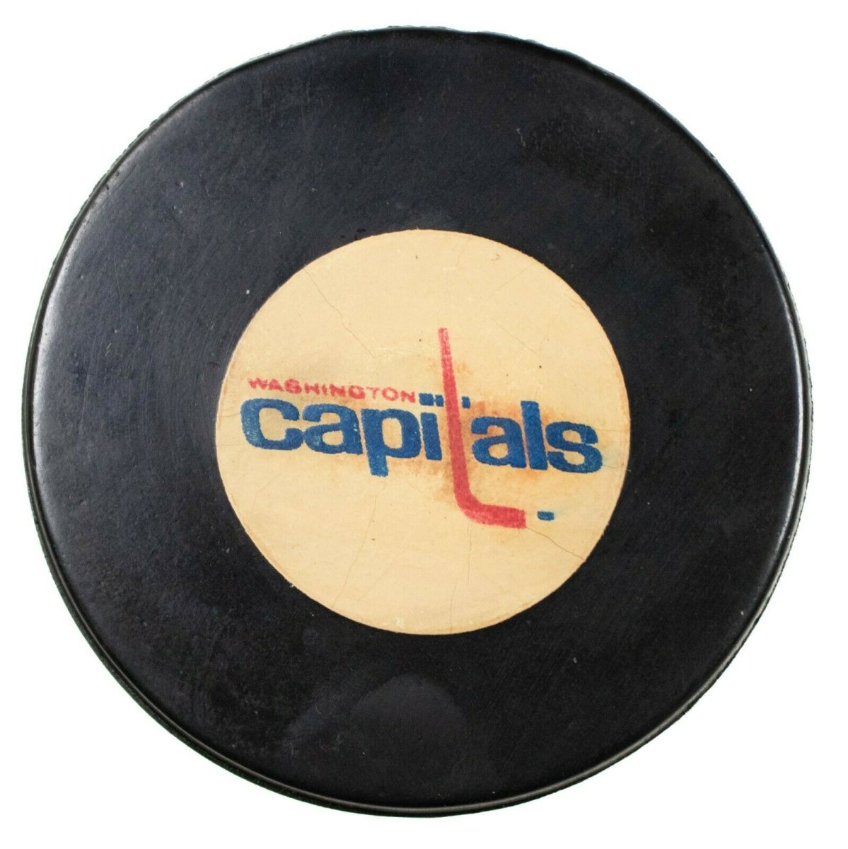 1970’s Converse CCM Art Ross Tyer Washington Capitals Hockey Puck NHL Rare