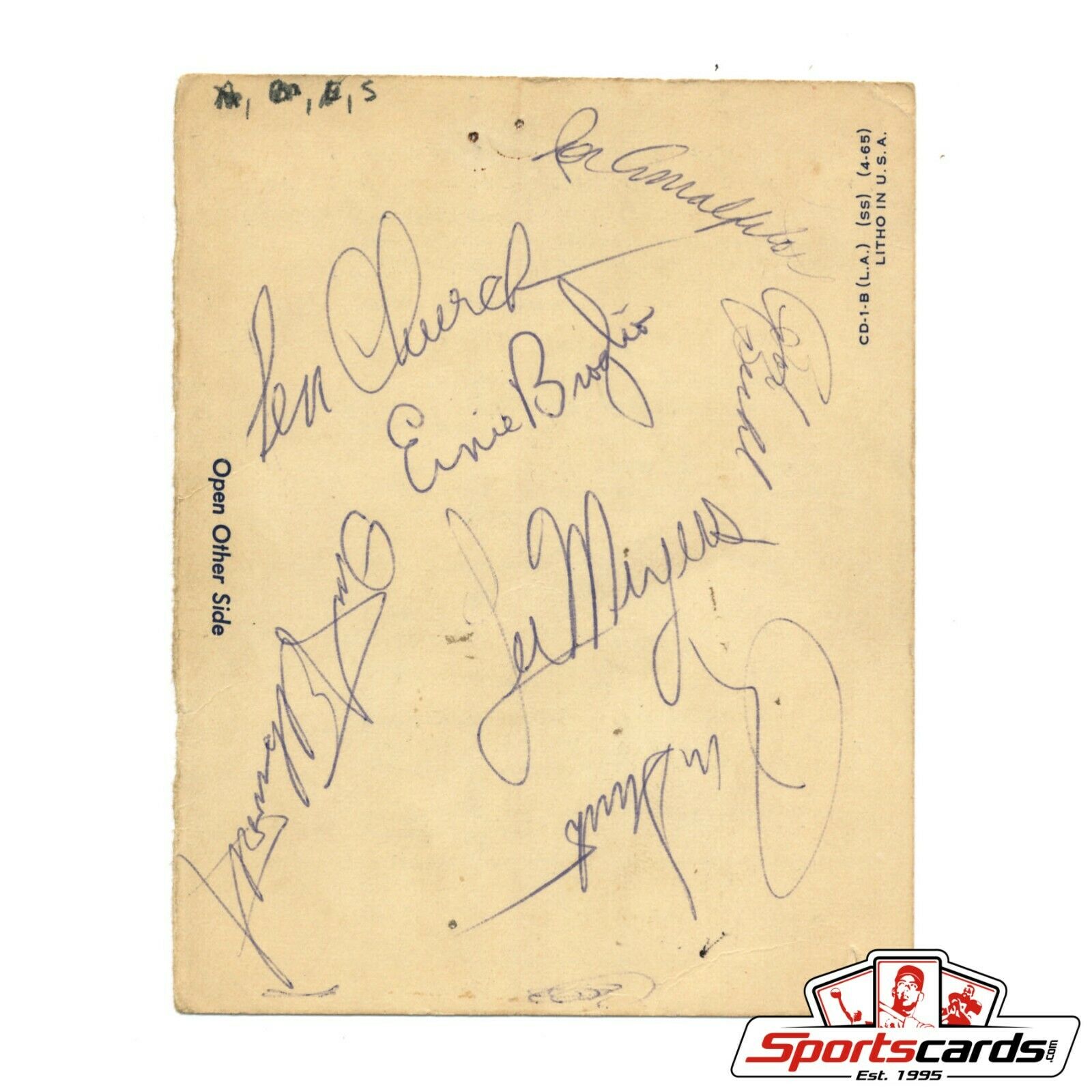 1966 Chicago Cubs Signed Cut Page 7 Autographs MLB Santo