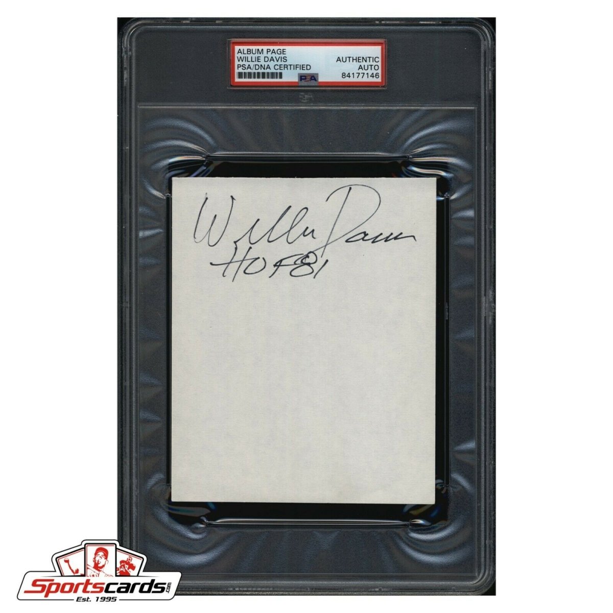 Willie Davis NFL Football 1981 HOF Signed Cut PSA/DNA Authentic Autograph