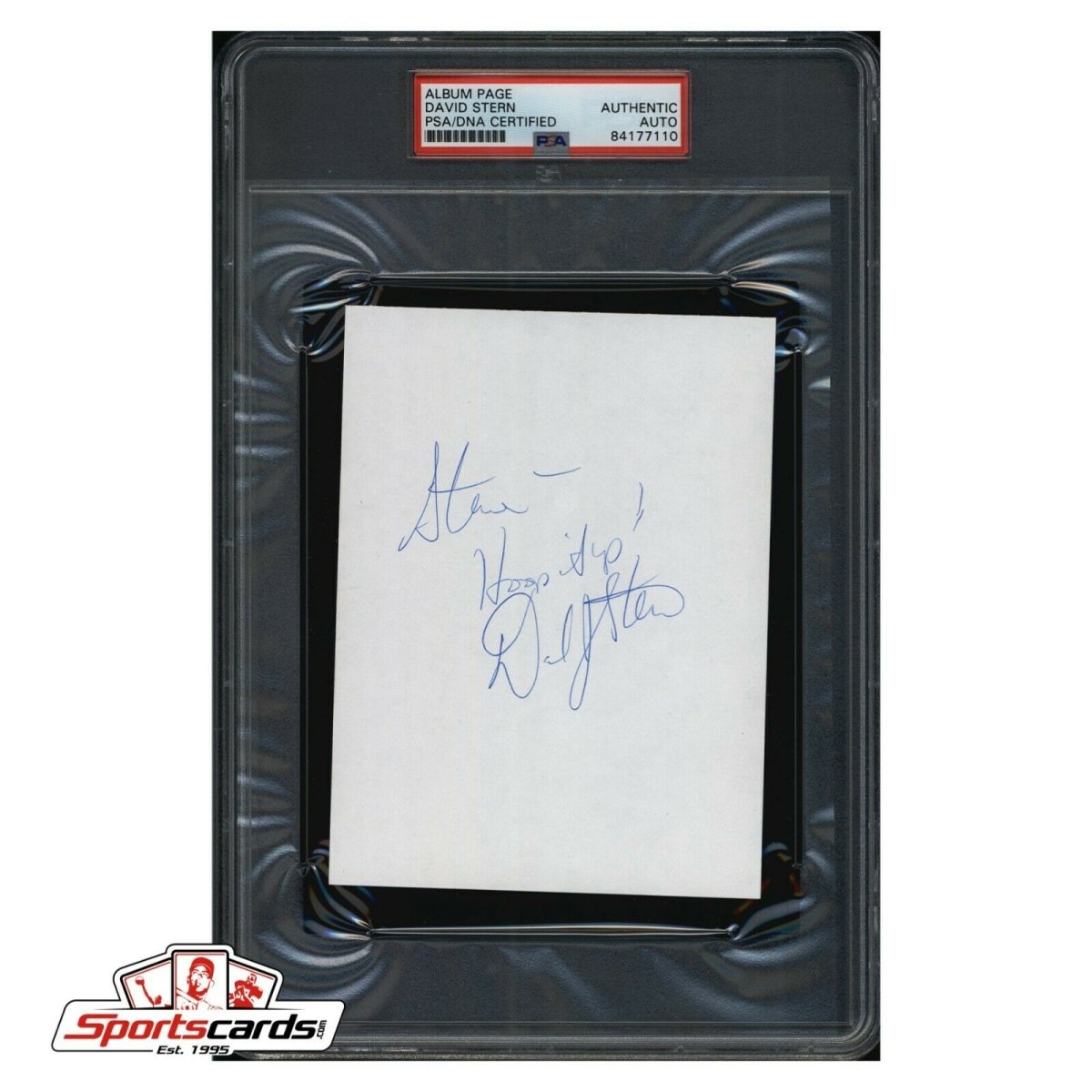 David Stern Signed Album Page PSA /DNA Authentic Auto NBA Commissioner