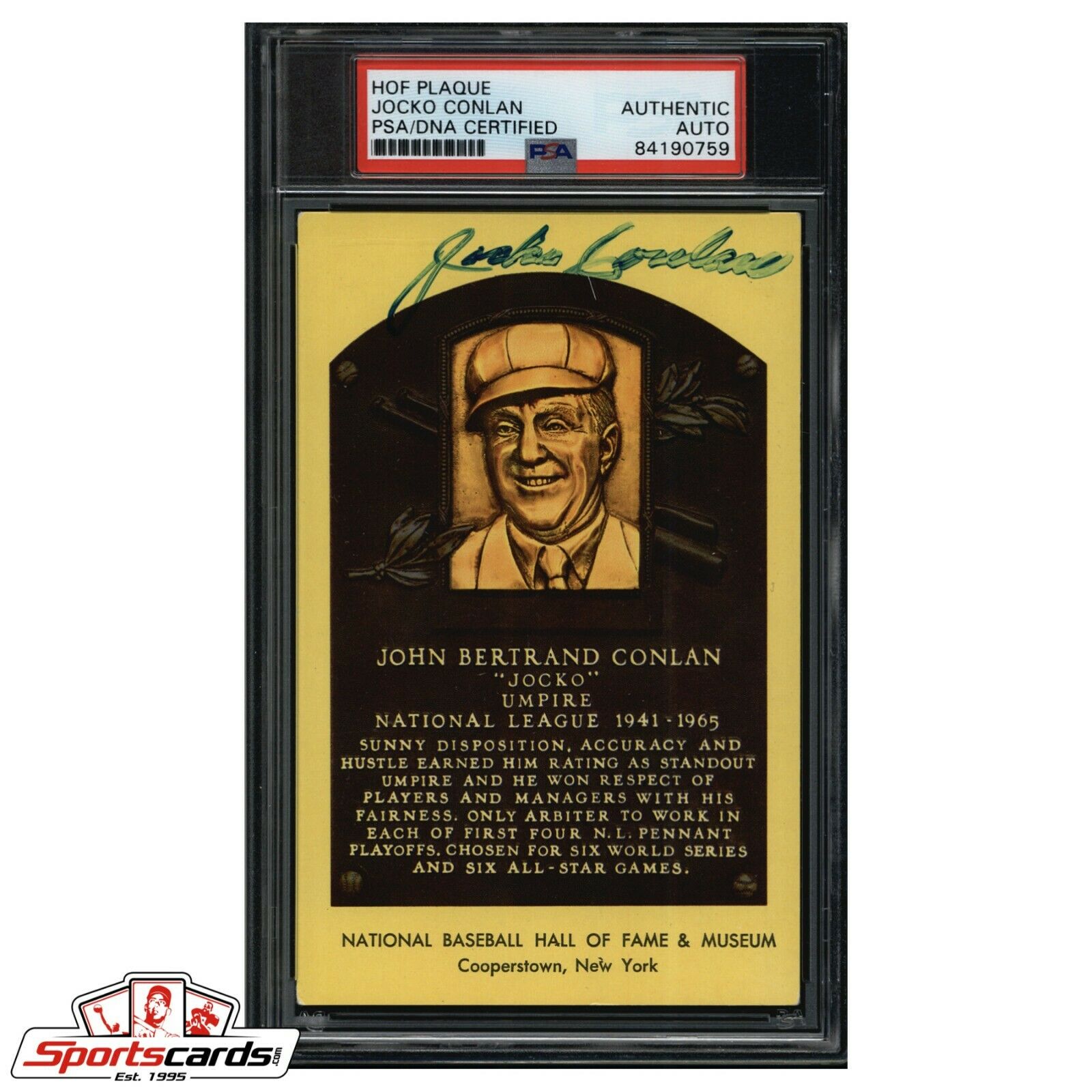 Juan Marichal Autographed Metallic Hall of Fame Plaque Card (Beckett-21)