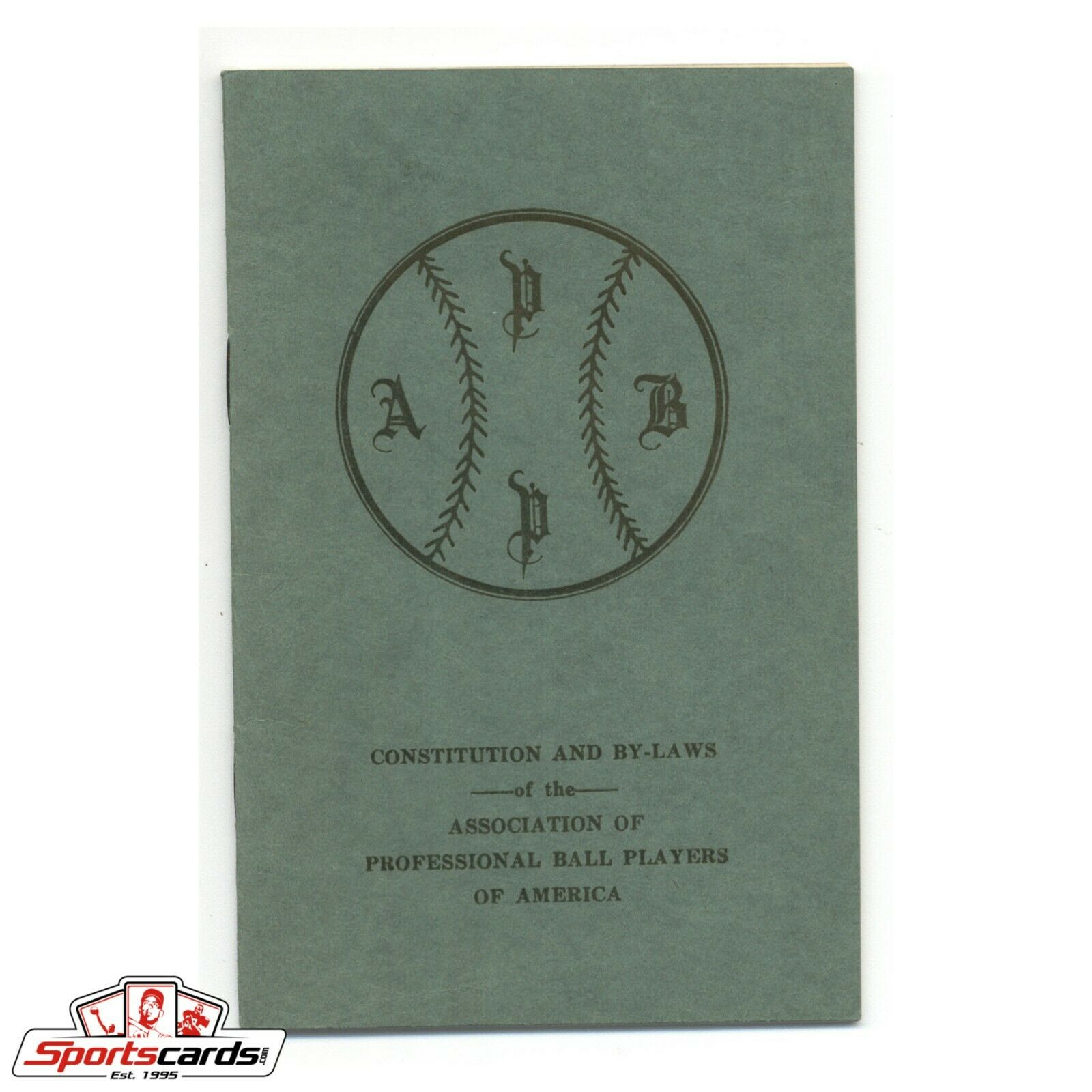 Association of Professional Ball Players 1924 Constitution and By-Laws Booklet