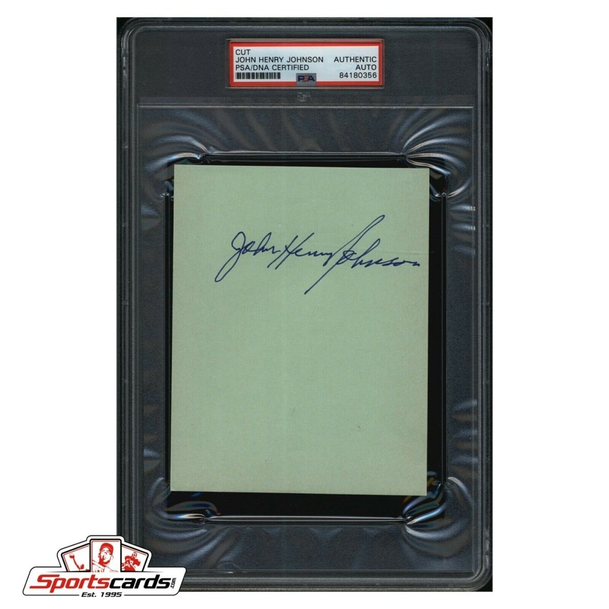 John Henry Johnson NFL Football 1987 HOF Signed Cut PSA/DNA Authentic Autograph