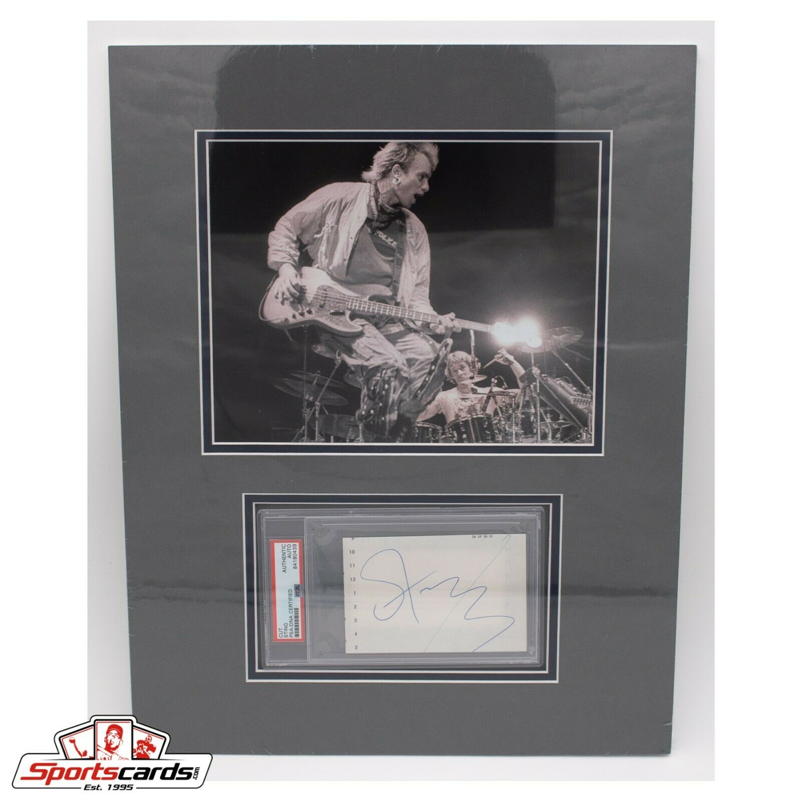 Sting Singer Songwriter PSA/DNA Signed Cut Matted with 8x10 Photo