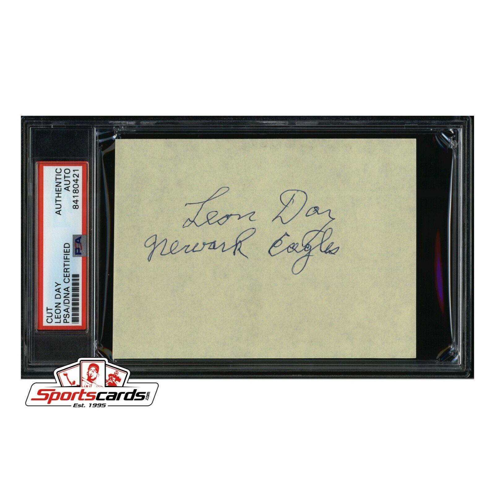 Leon Day Signed Cut PSA /DNA Authentic Auto Baseball Hall of Fame