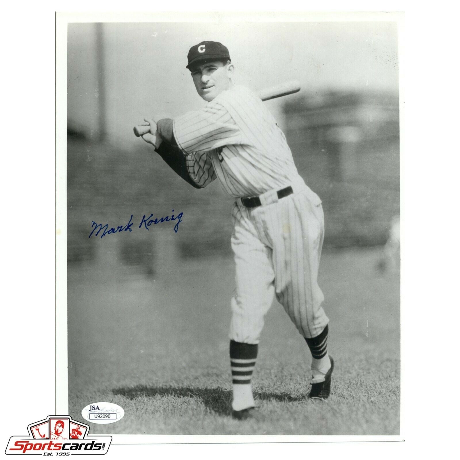 Mark Koenig Signed 8x10 Photo Yankees Cubs Reds JSA