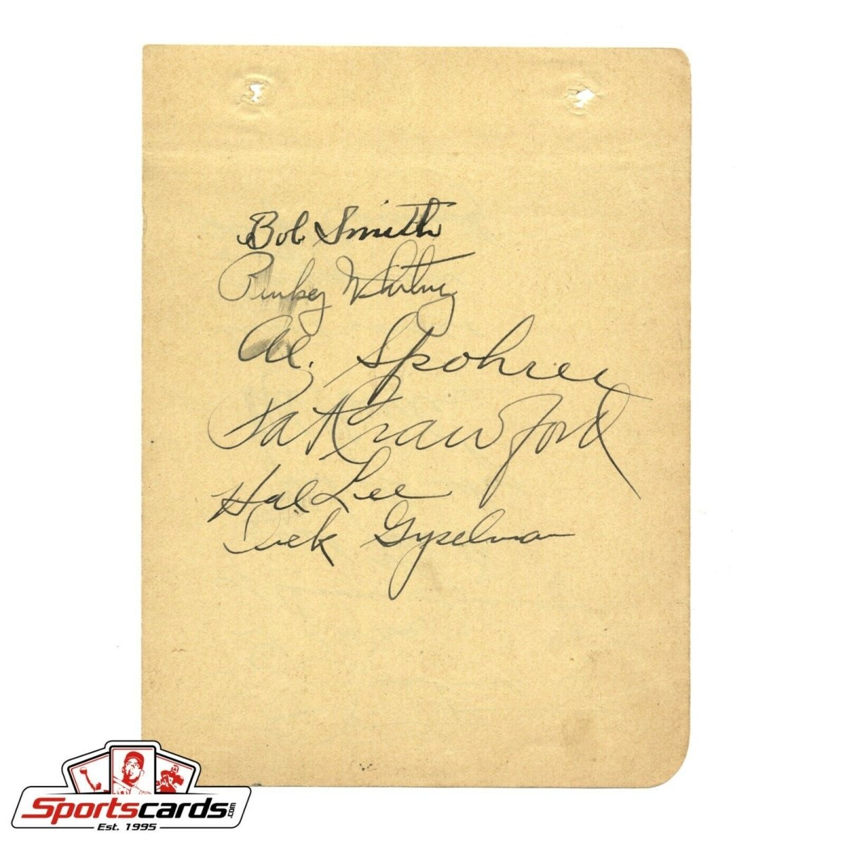 1930&#39;s Baseball Stars Signed Cut Album Page 15 Autographs Vintage