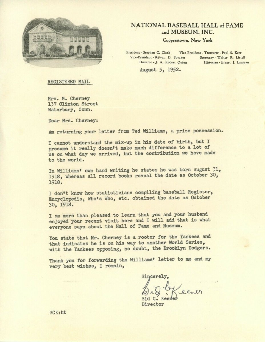 Ted Williams Signed 1940 Handwritten Signed Letter to Mistress w/ Great Content