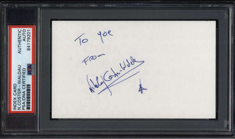 Nikolaj Coster-Waldau Actor Game of Thrones Signed 3" x 5" Index Card  PSA/DNA