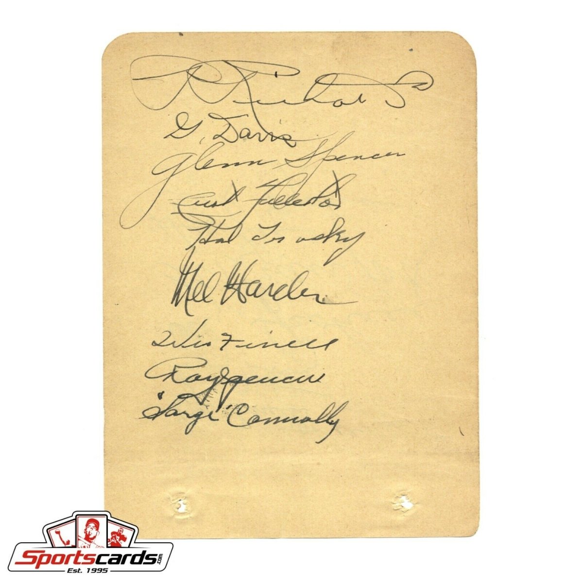 1930&#39;s Baseball Stars Signed Cut Album Page 15 Autographs Vintage