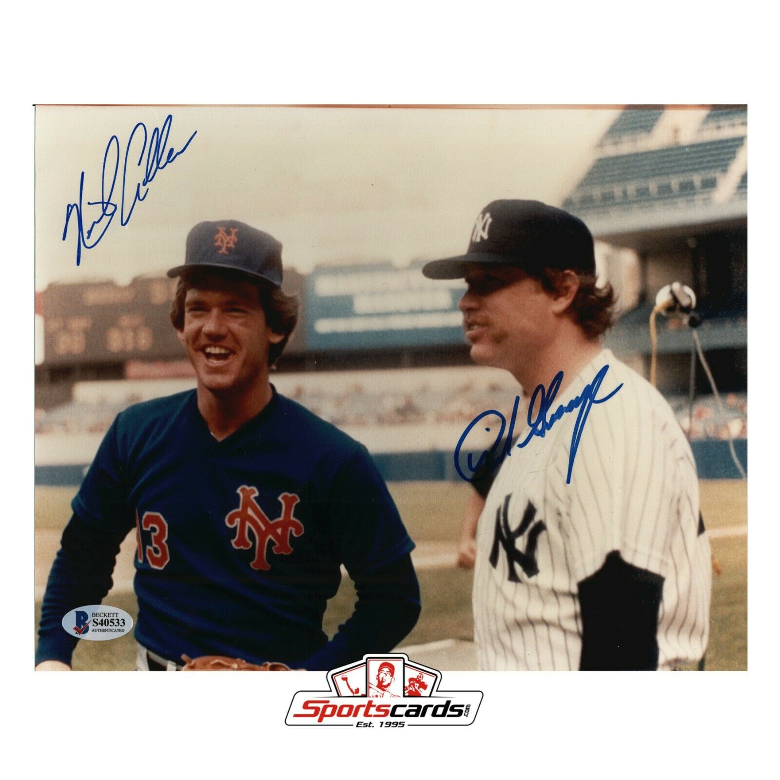 Rich Goose Gossage Neil Allen Signed 8x10 Photo BAS Beckett Auto New York