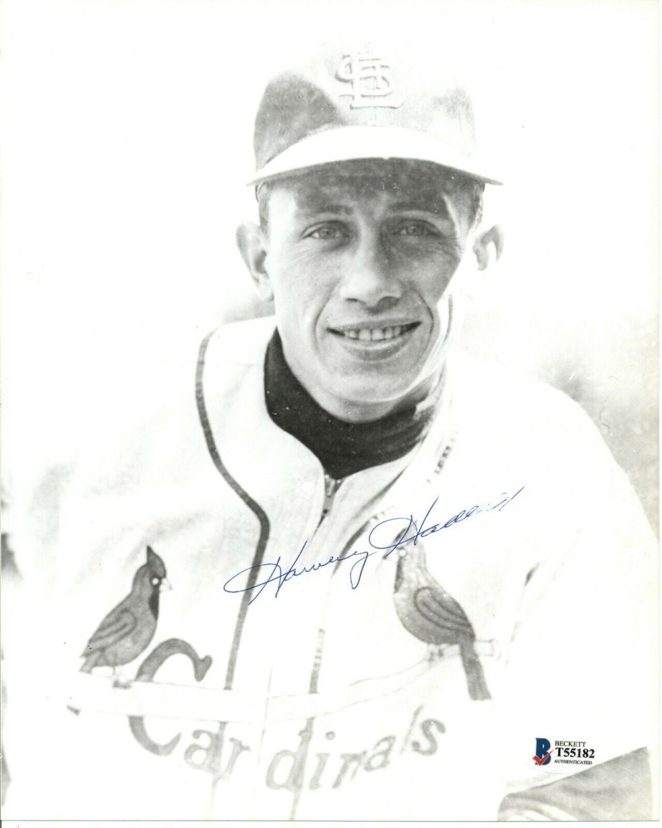 Harvey Haddix Signed 8x10 Photo BAS Auto Beckett St. Louis Cardinals