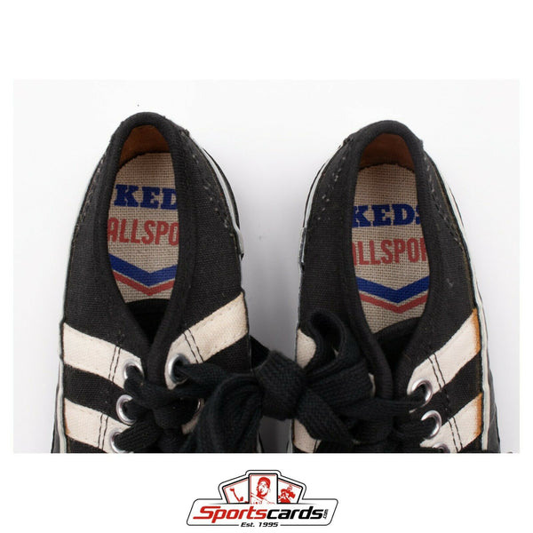 RARE 1960s Keds Allsport Shoes With Box Youth Black Size 10.5 M