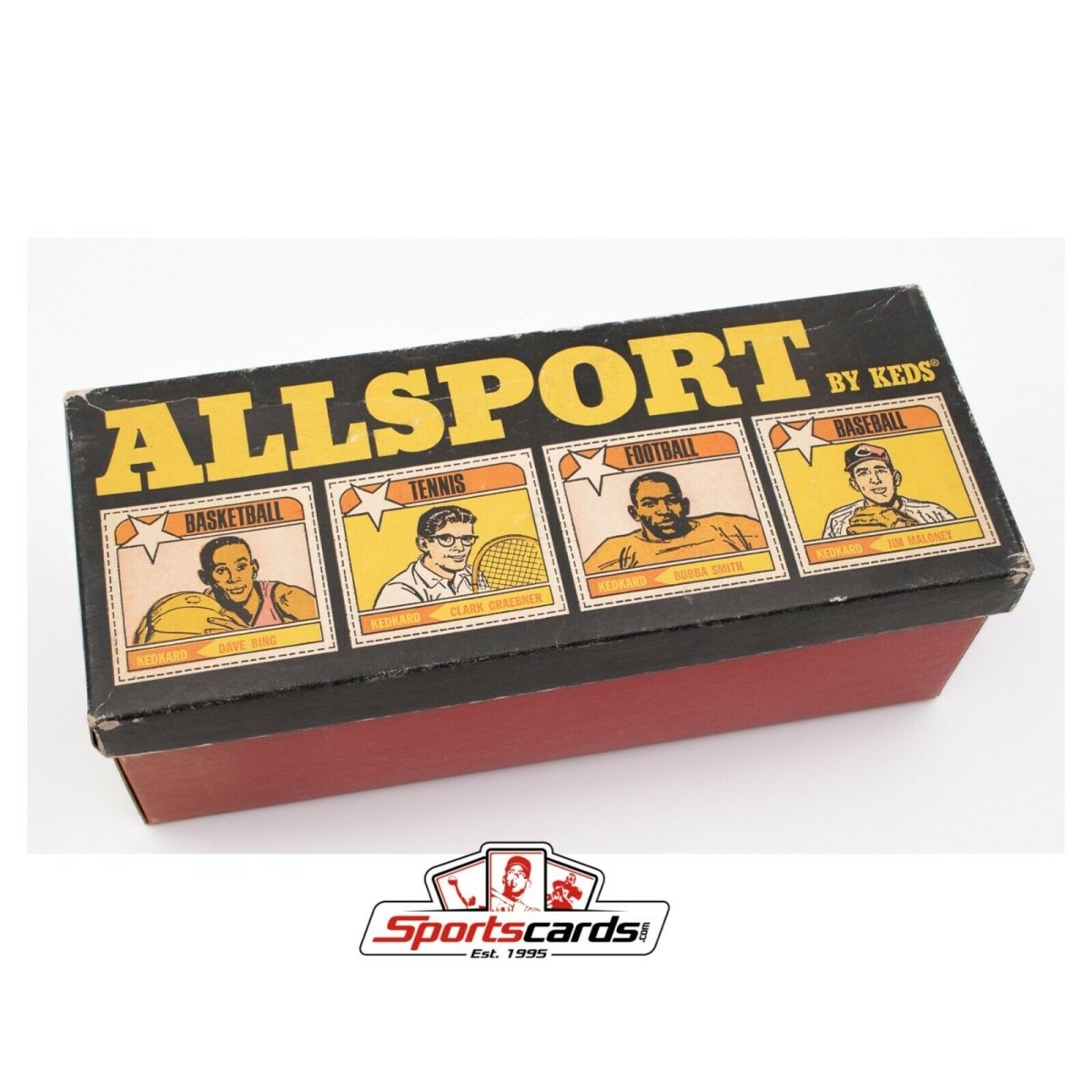 RARE 1960s Keds Allsport Shoes With Box Youth Black Size 10.5 M With Box YK 564