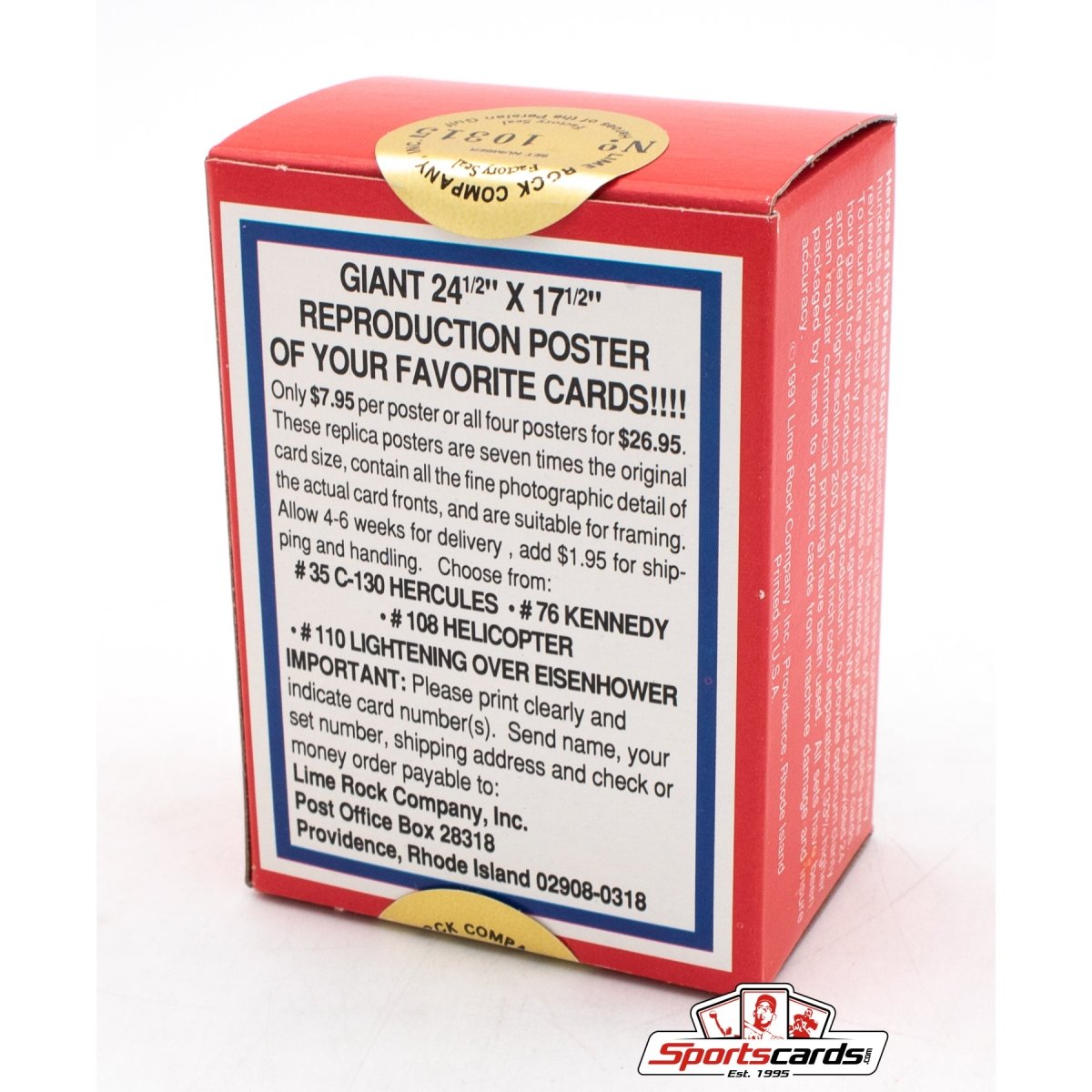 1991 Heroes of the Persian Gulf Collectible Card Set Box