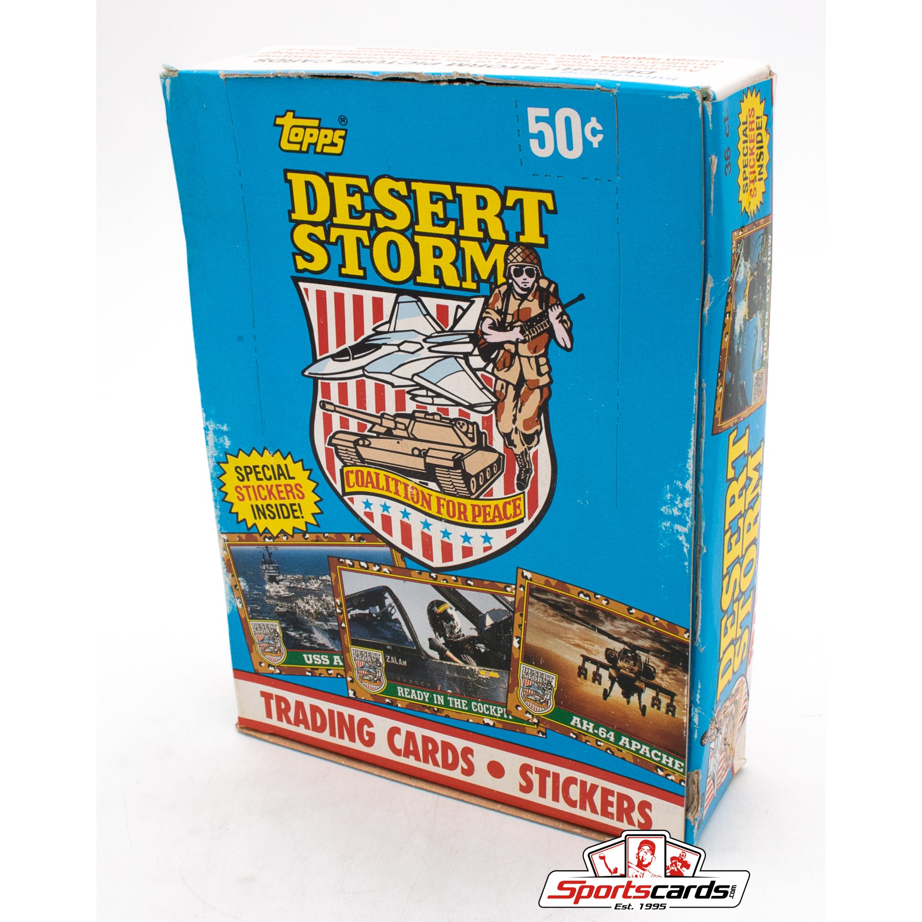 1991 Topps Desert Storm Card Box - 36 Packs