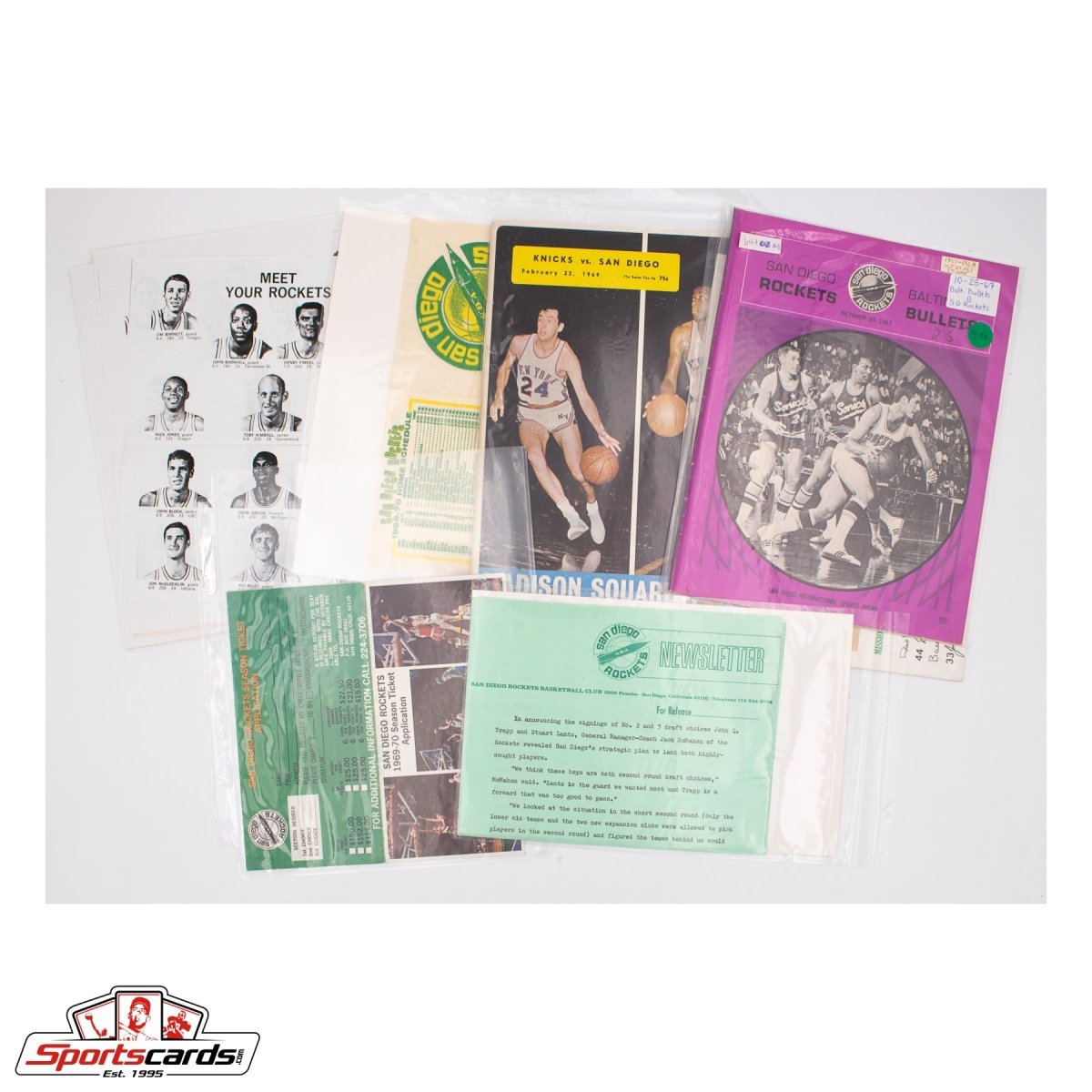 Lifetime Collection of San Diego Rockets Memorabilia