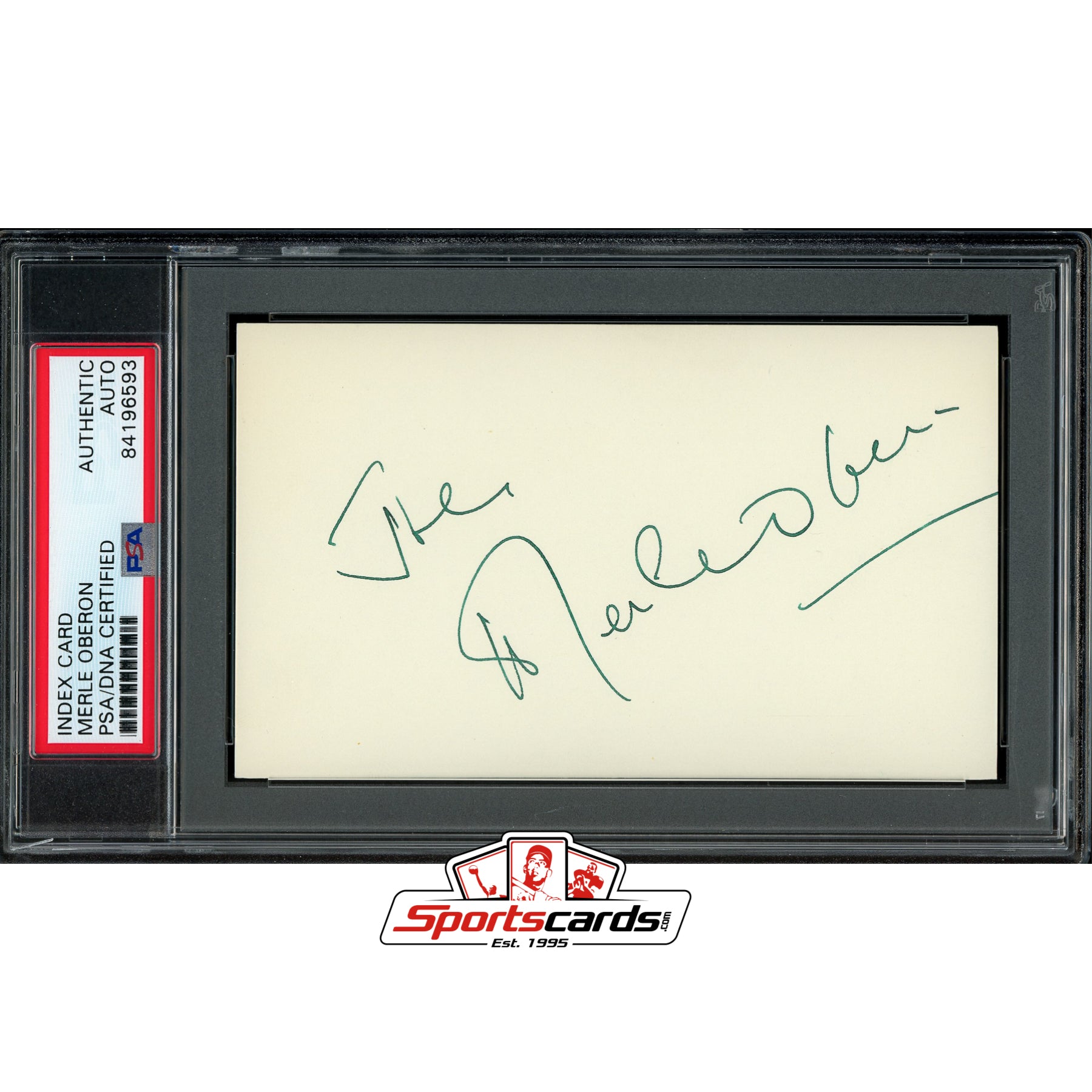 Merle Oberon (d.1979) Signed Auto 3x5 Index Card PSA/DNA British Actress