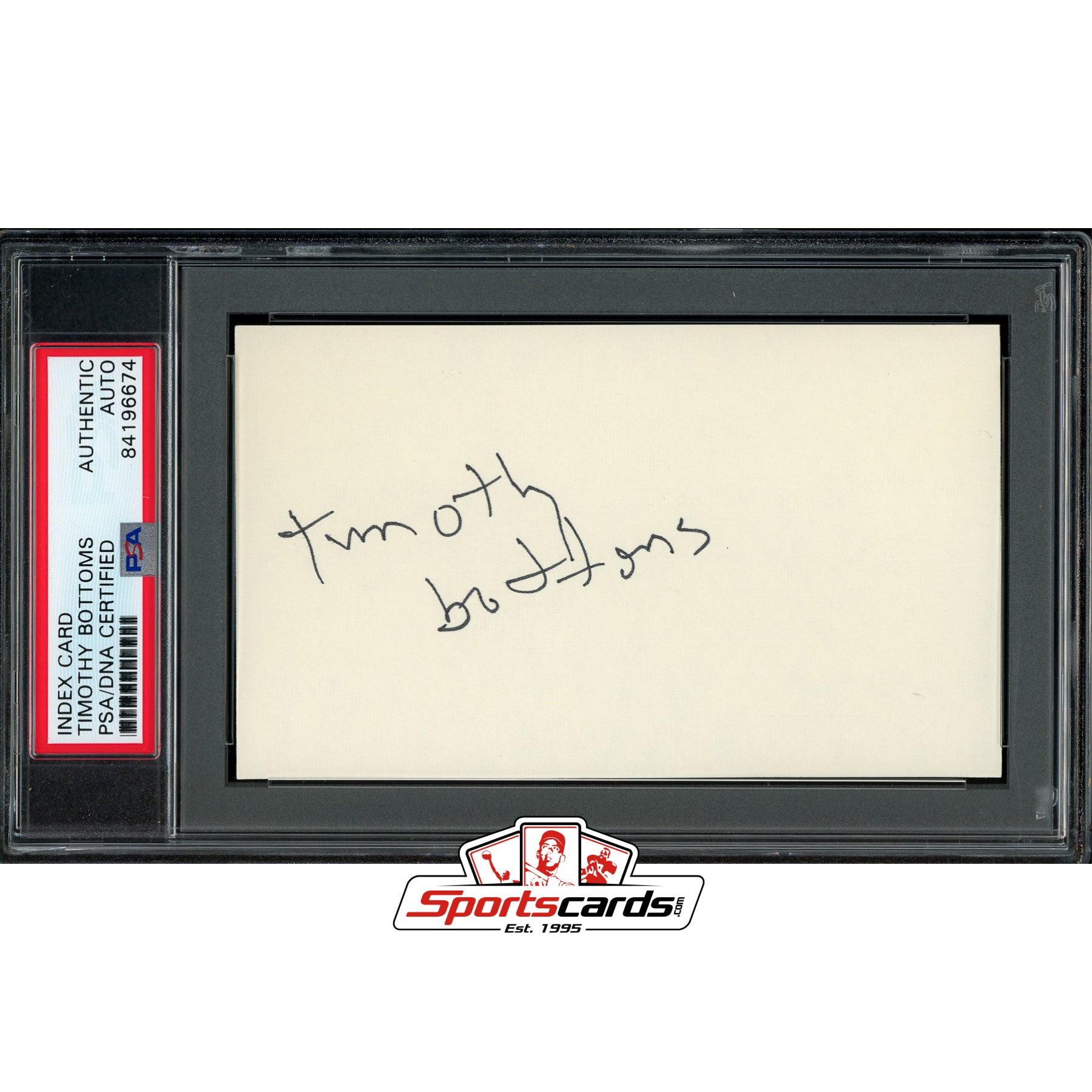 Timothy Bottoms Signed Auto 3x5 Index Card PSA/DNA Actor The Last Picture Show
