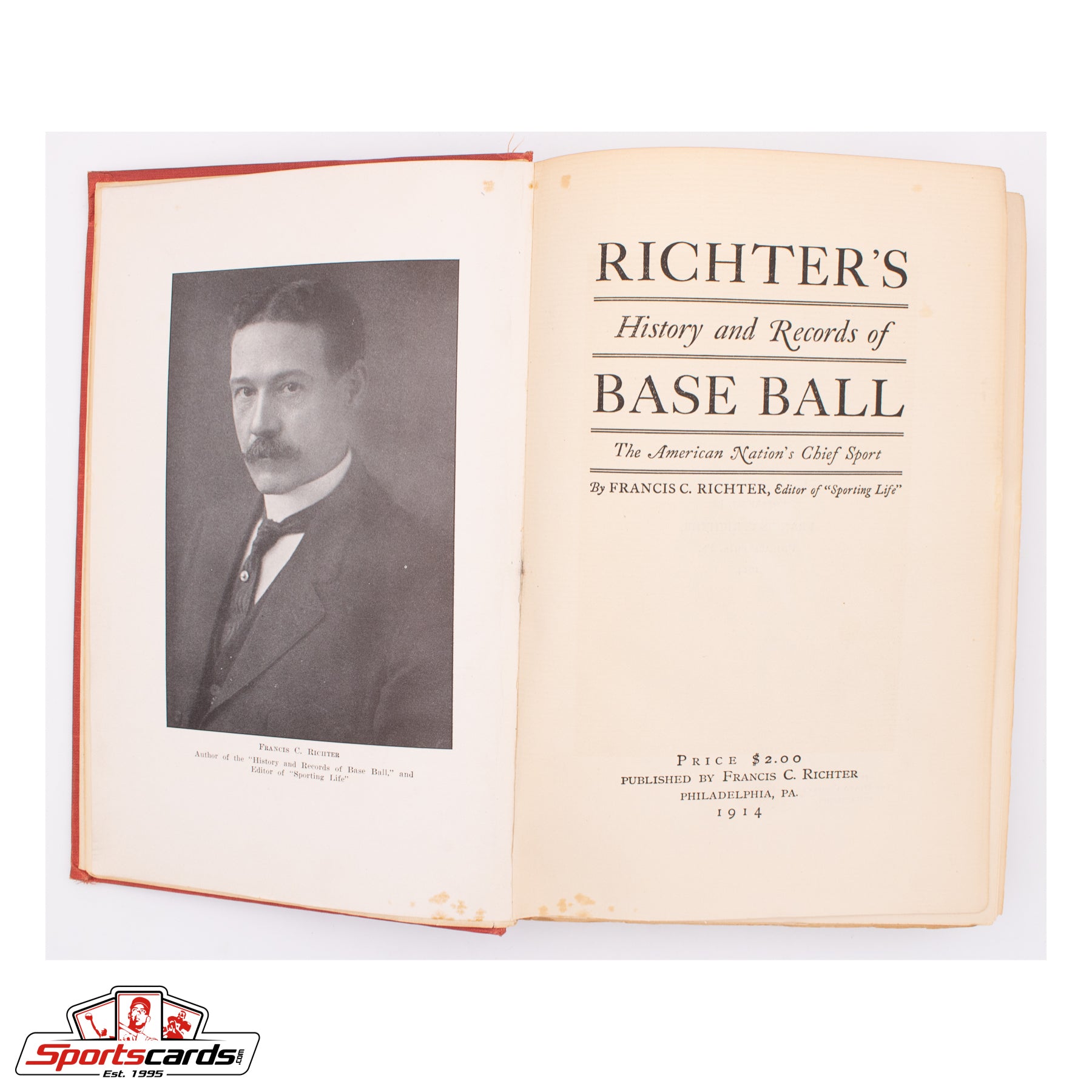 1914 Richter's History and Records of Base Ball Hardcover Book - Extremely Rare