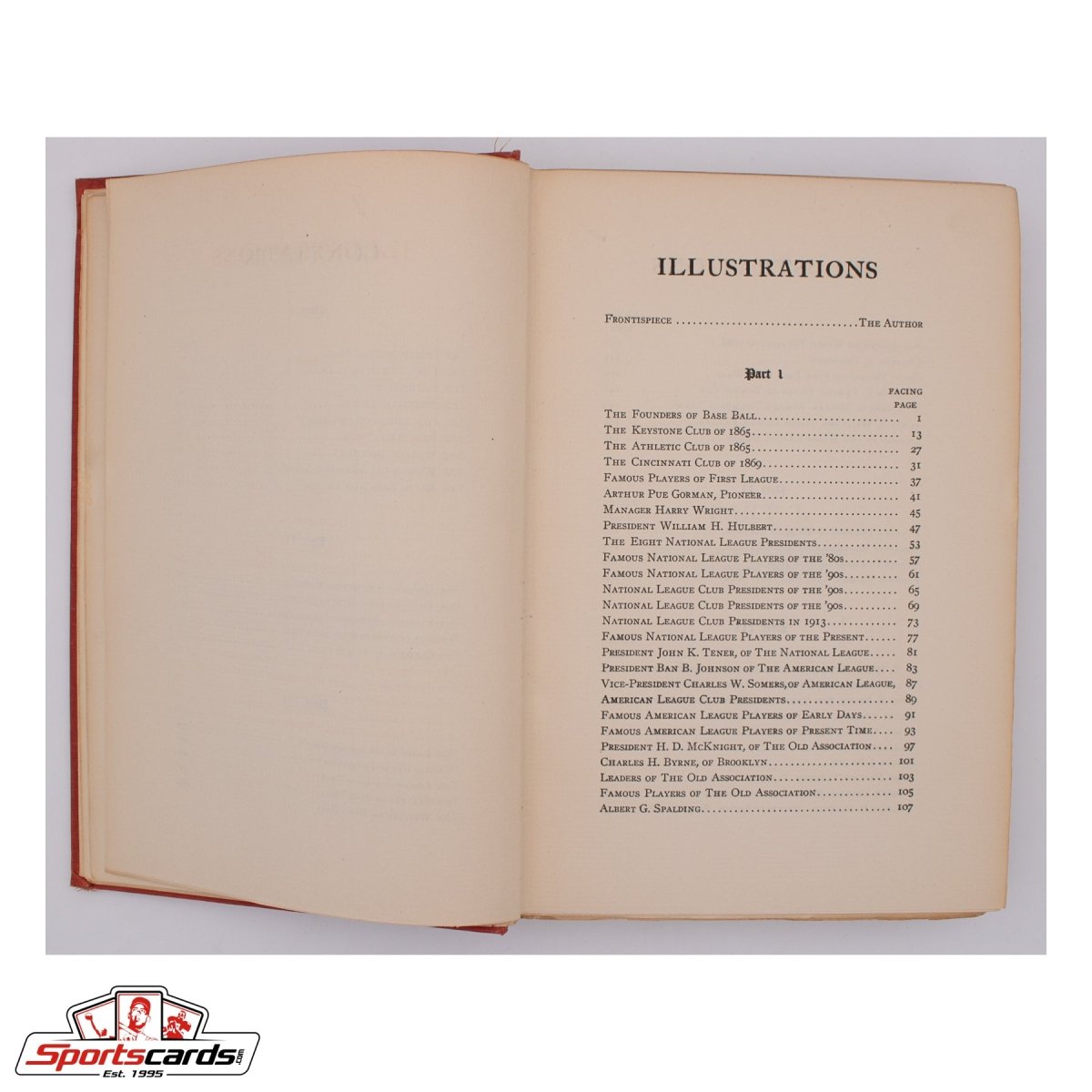 1914 Richter&#39;s History and Records of Base Ball Hardcover Book - Extremely Rare