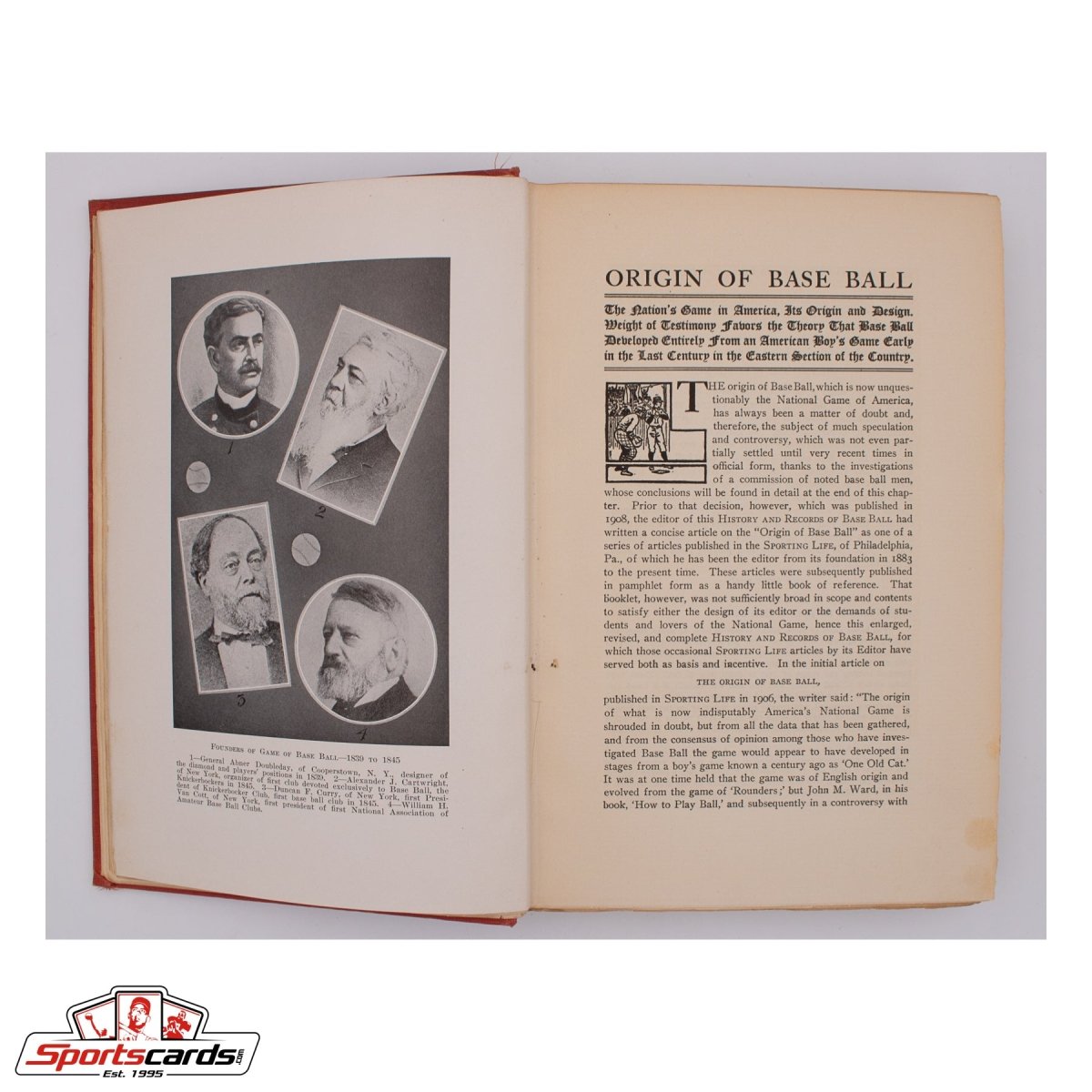 1914 Richter&#39;s History and Records of Base Ball Hardcover Book - Extremely Rare