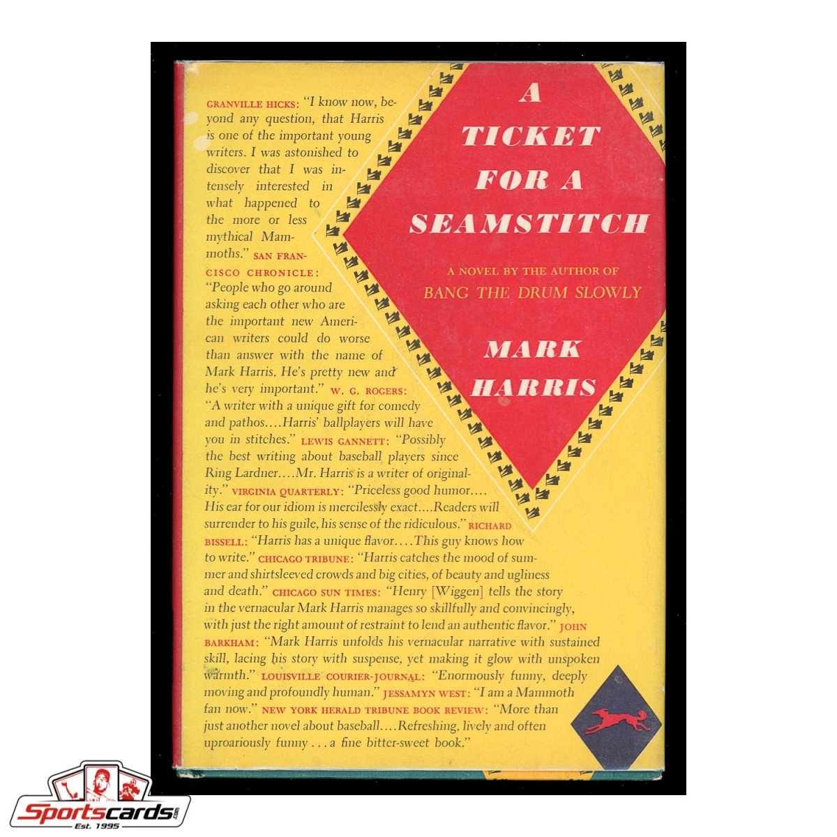 A Ticket For A Seamstich by Mark Harris Hardcover Book with Dust Jacket