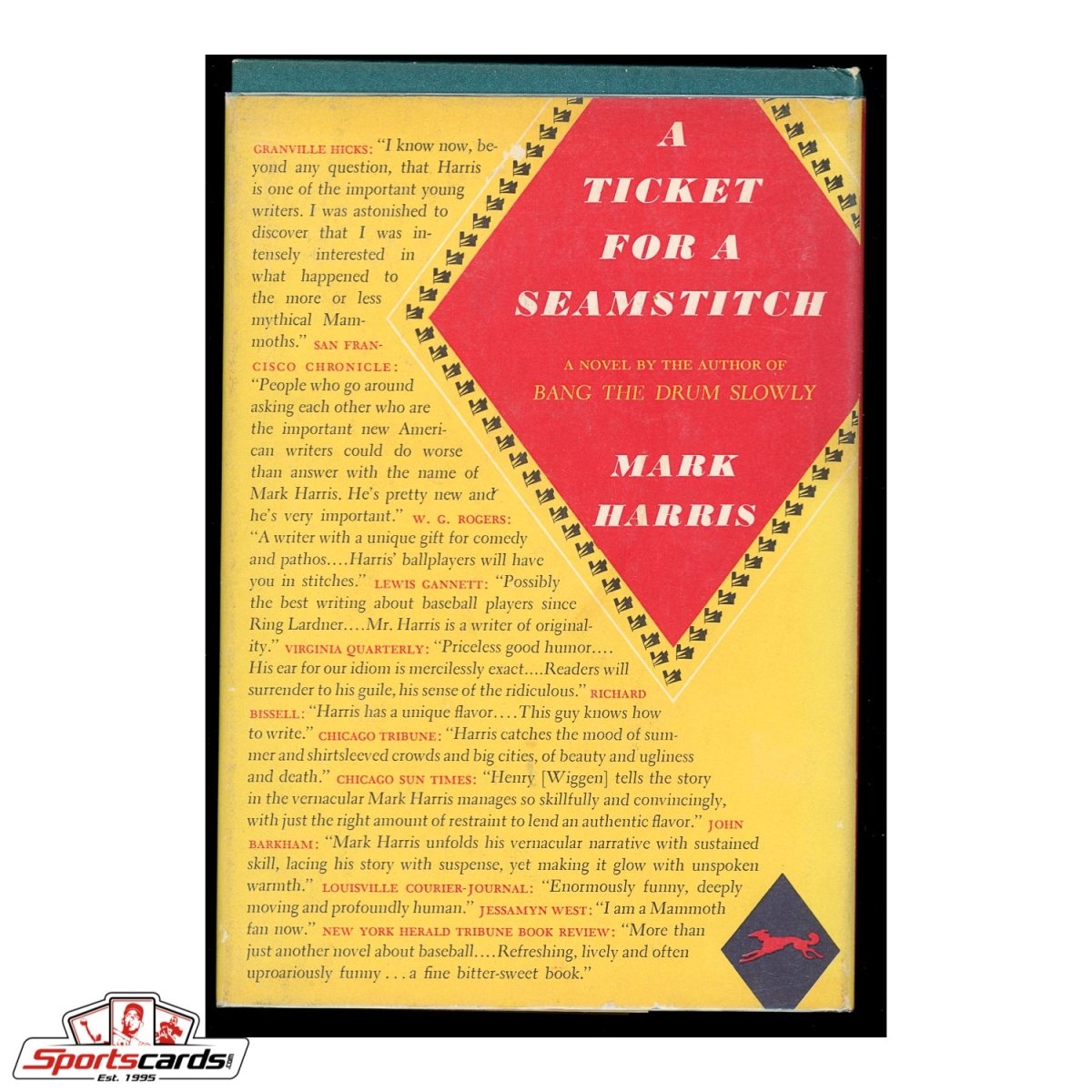 A Ticket For A Seamstich by Mark Harris Hardcover Book with Dust Jacket