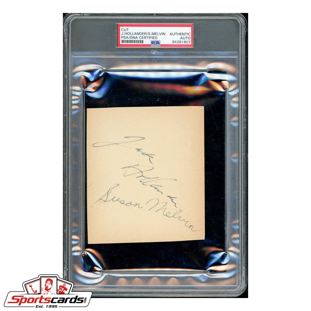 Jack Hollander (Rocky) and Susan Melvin Signed Auto Album Page - PSA/DNA