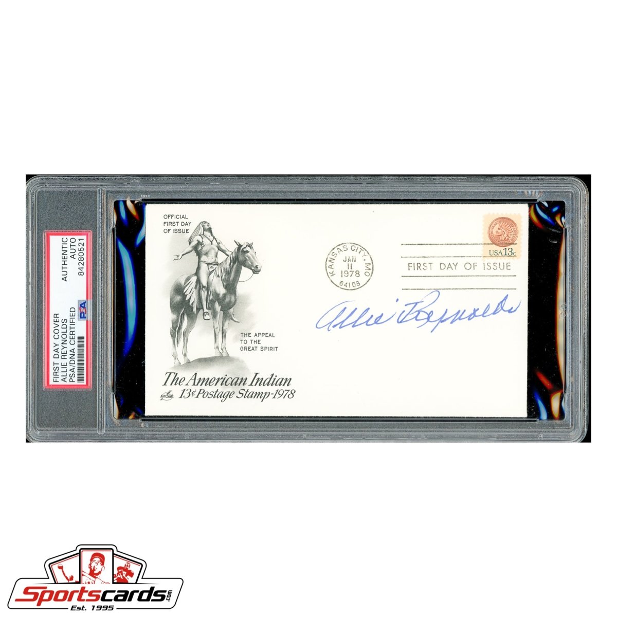 Allie Reynolds Signed Auto First Day Cover FDC - PSA/DNA