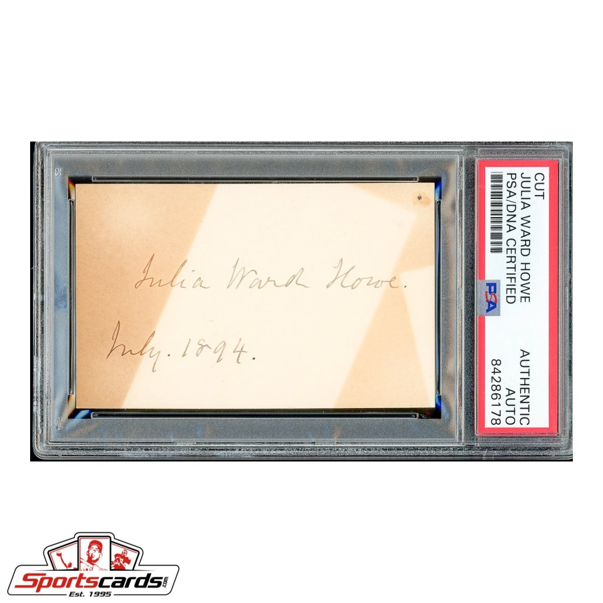 The Battle Hymn of the Republic Julia Ward Howe Signed Autographed Card - PSA/DNA