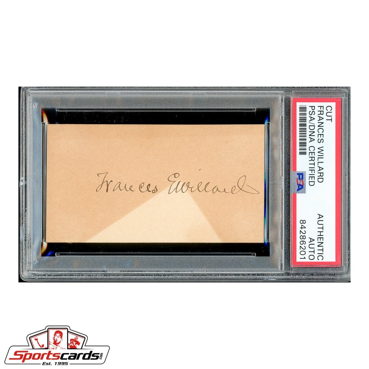 Women&#39;s Rights Pioneer Frances Willard Signed Autographed Card - PSA/DNA