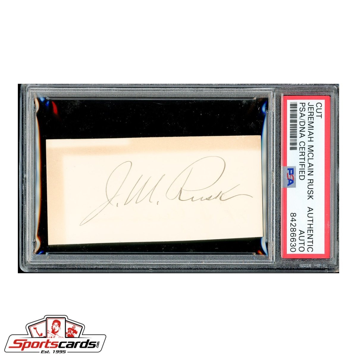 Civil War General Jeremiah McLain Rusk Signed Autographed Card - PSA/DNA