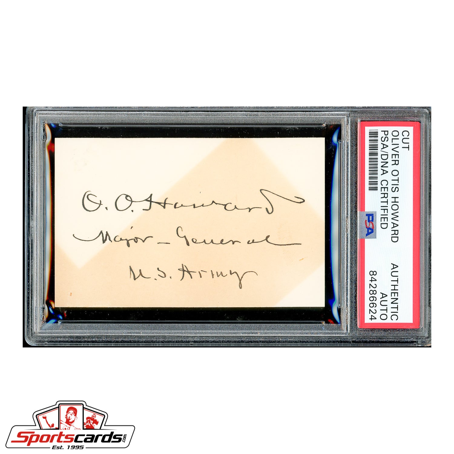 Civil War General MOH Recipient Oliver O. Howard Signed Autographed Card - PSA/DNA