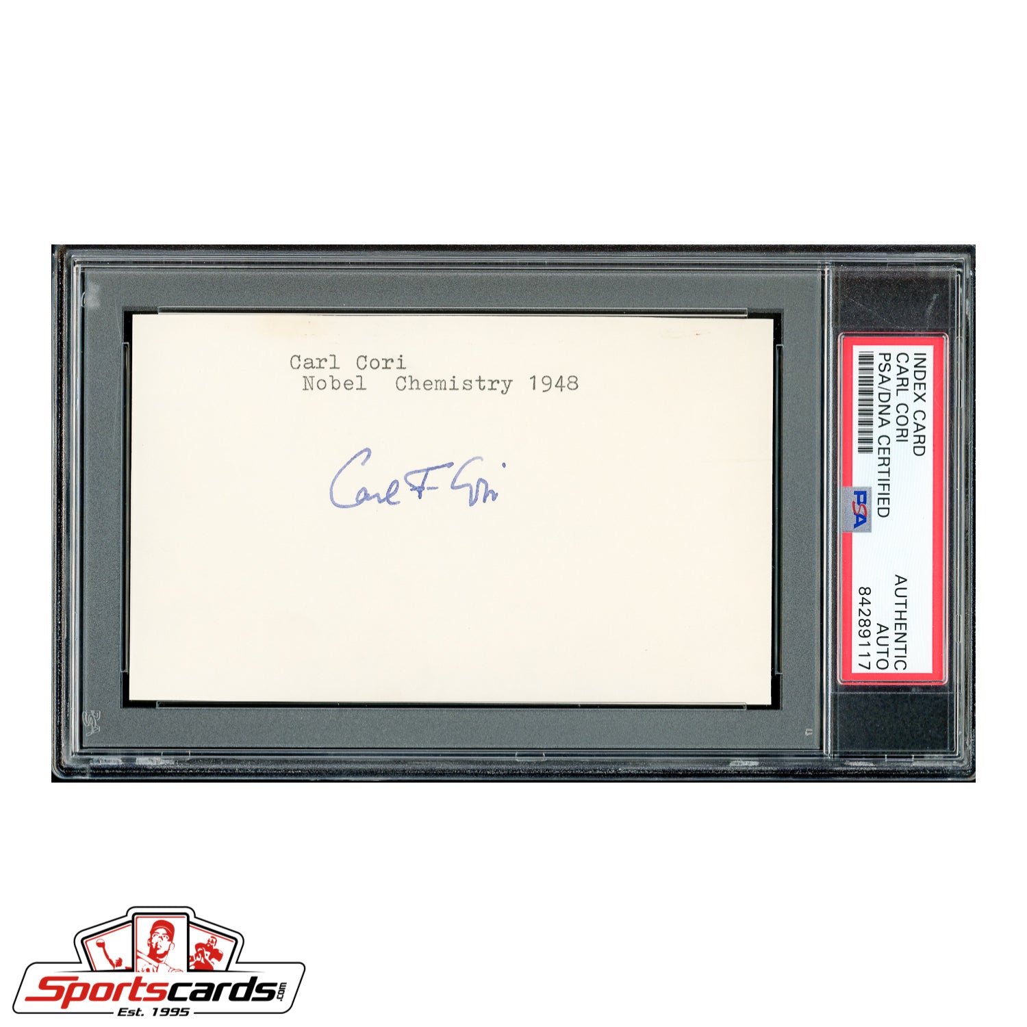 1948 Nobel Prize Winner Carl Cori Signed Autographed 3x5 Index Card - PSA/DNA