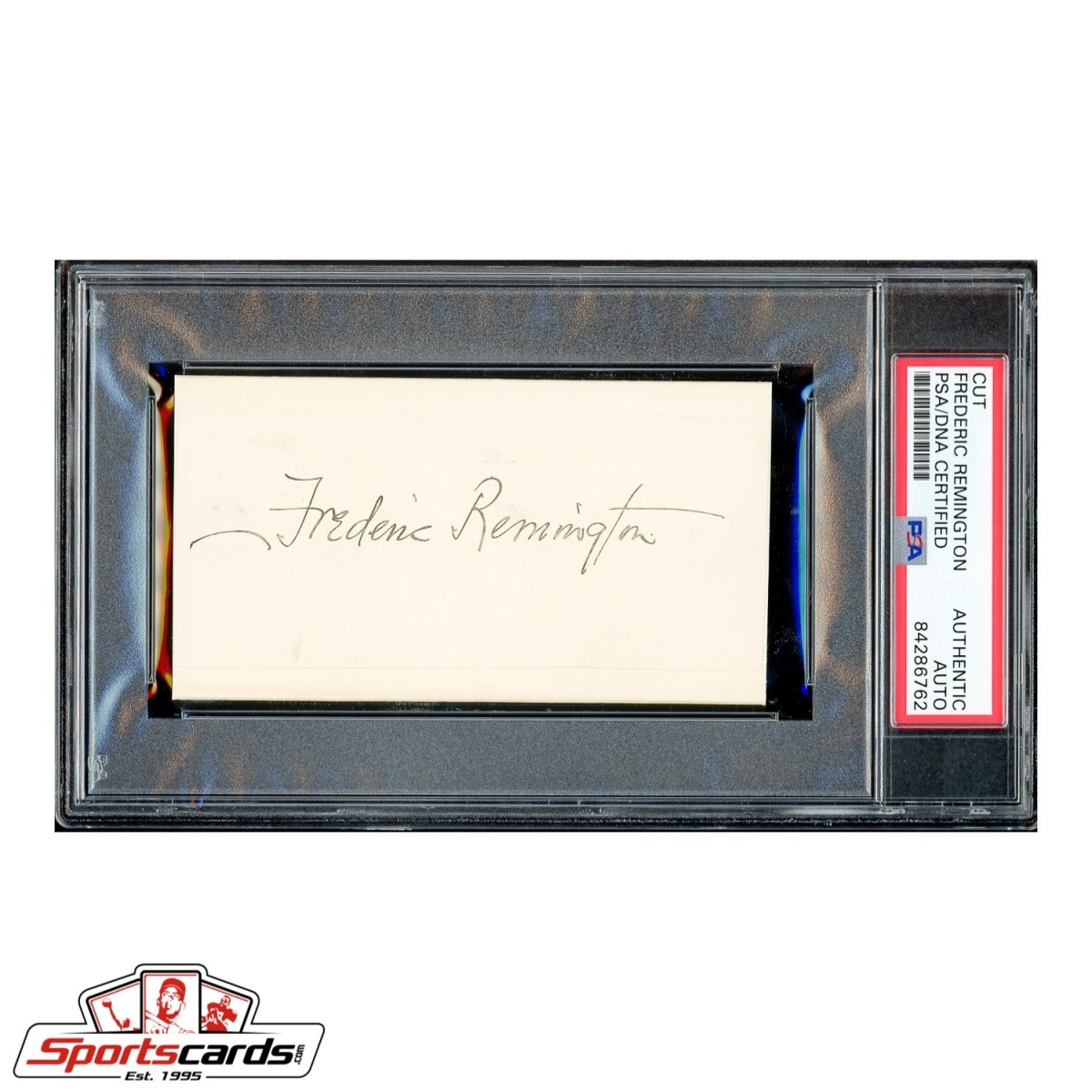 Western Artist Frederic Remington Signed Autographed Card - PSA/DNA