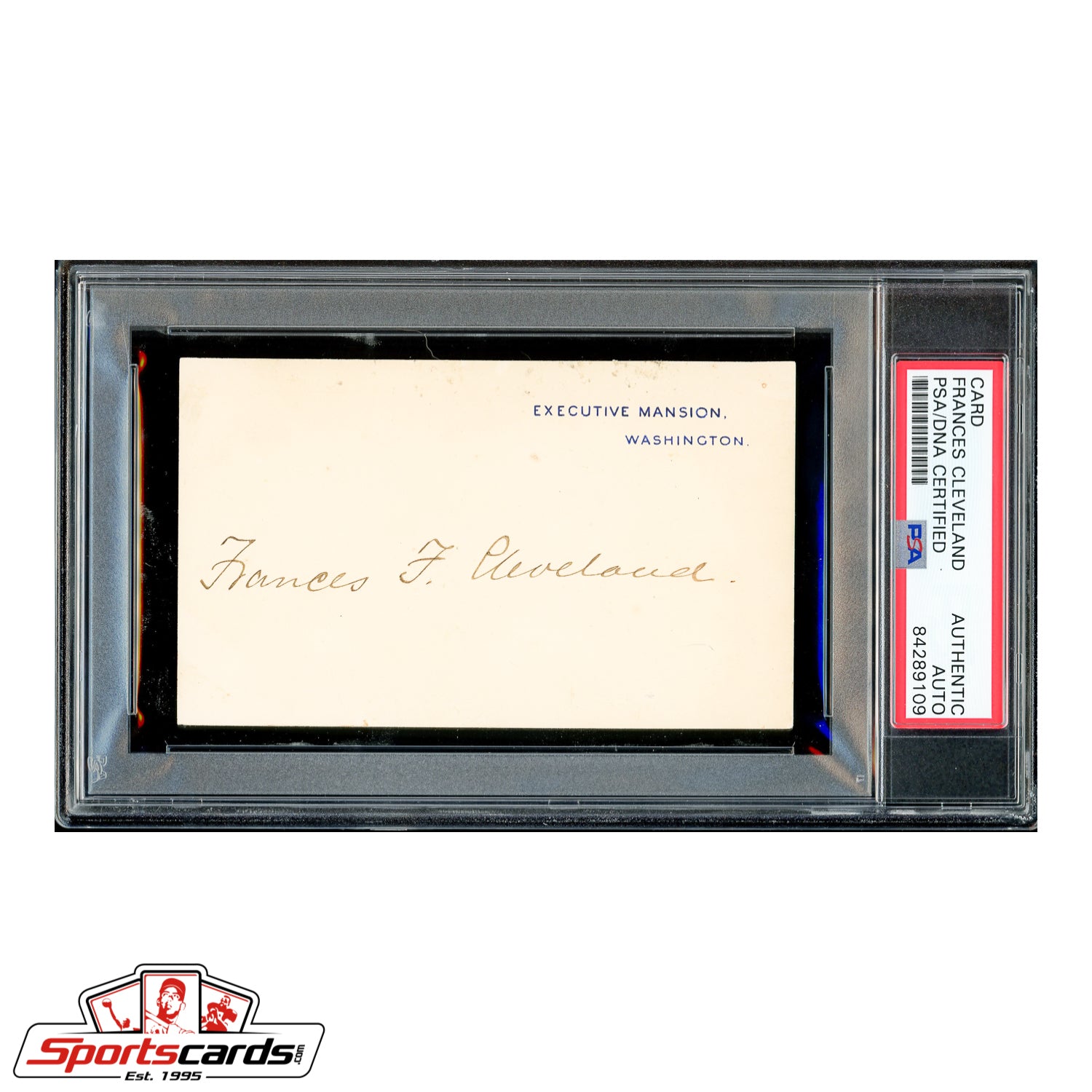 First Lady Frances Cleveland Signed Autographed White House Card - PSA/DNA