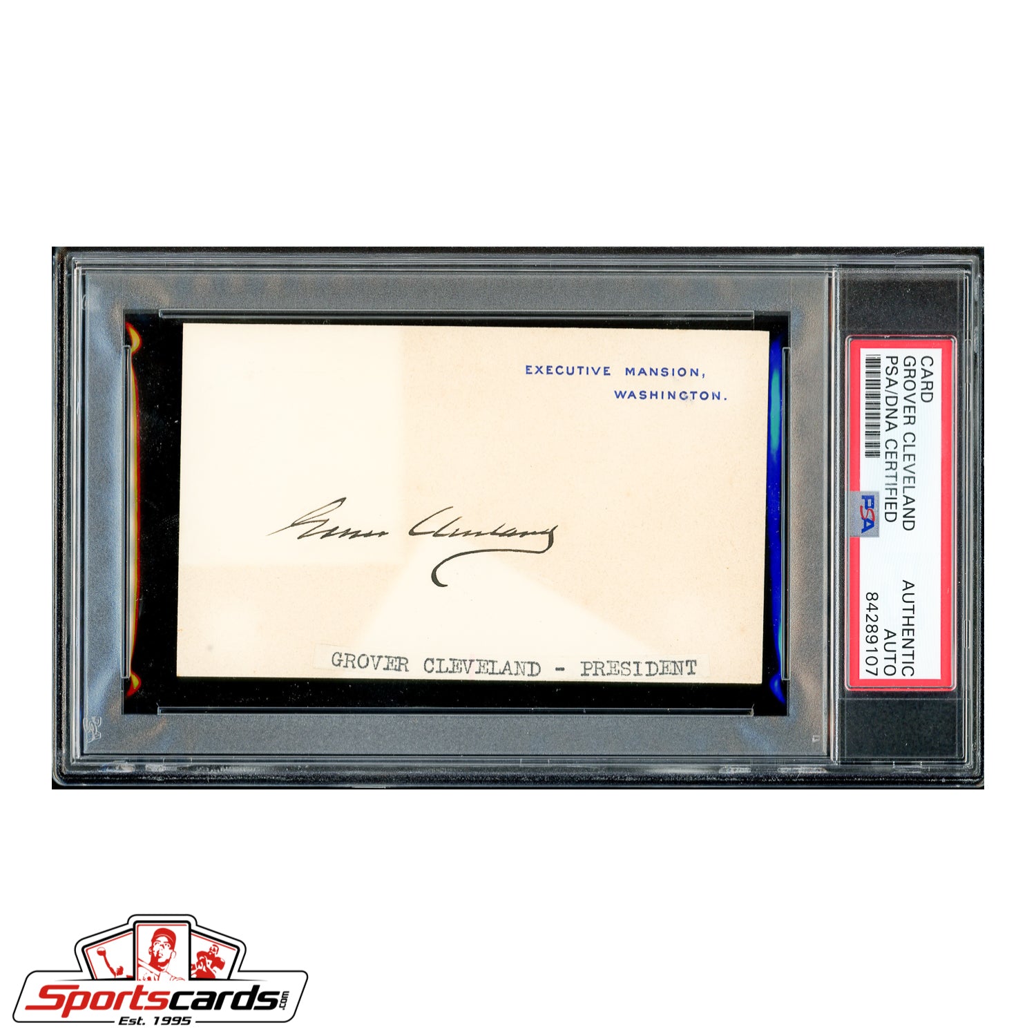 President Grover Cleveland Signed Autographed White House Card - PSA/DNA