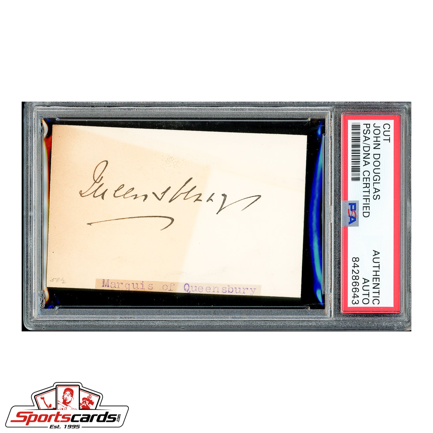 Boxing Pioneer John Douglas (Queesberry Rules) Signed Autographed Card - PSA/DNA