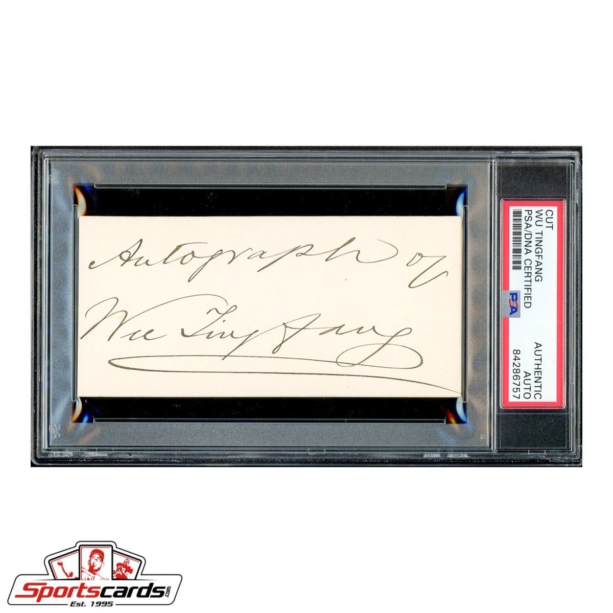 Chinese Premier Wu Tingfang Signed Autographed Card - PSA/DNA