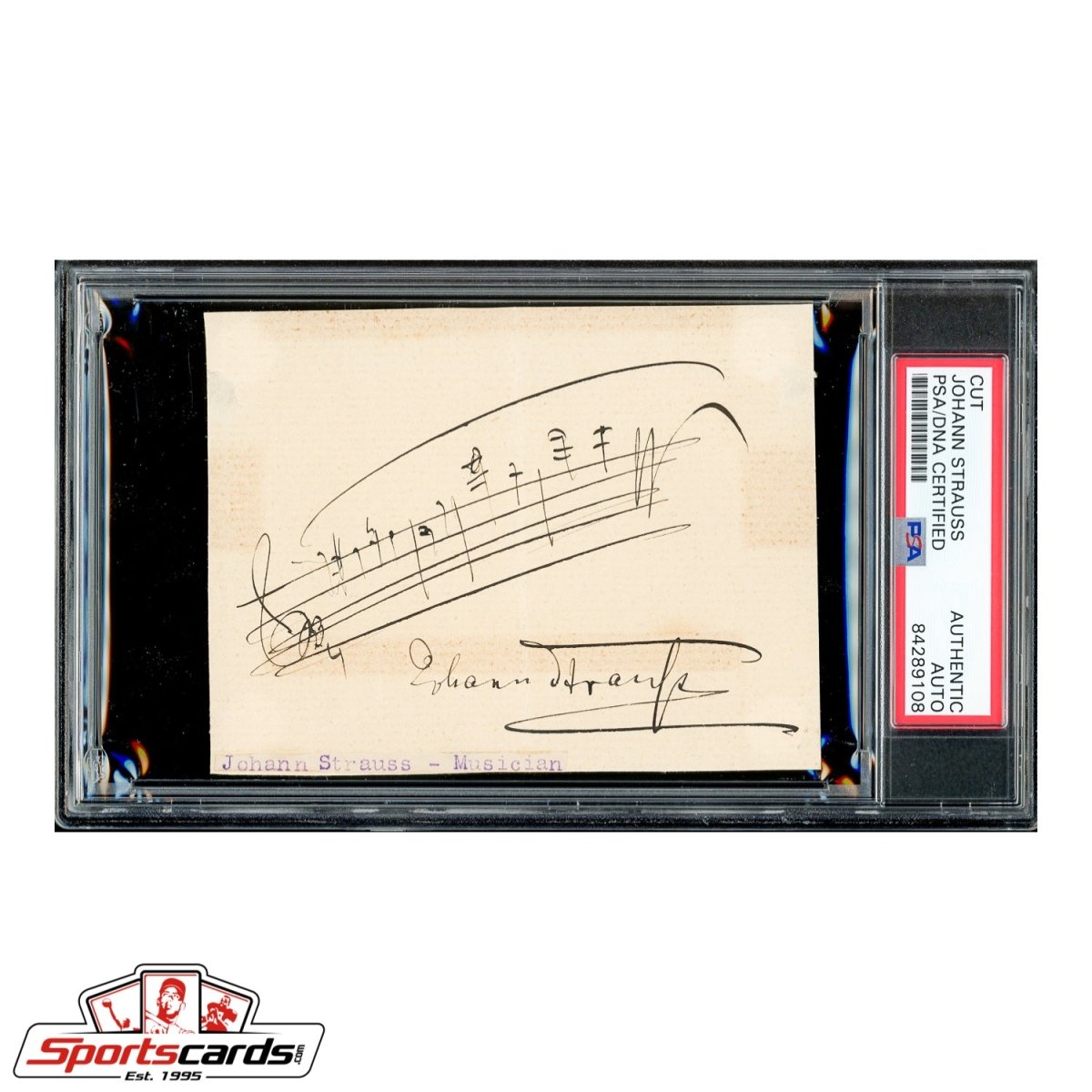 Rare Composer Johann Strauss Signed Autographed AMQS - PSA/DNA