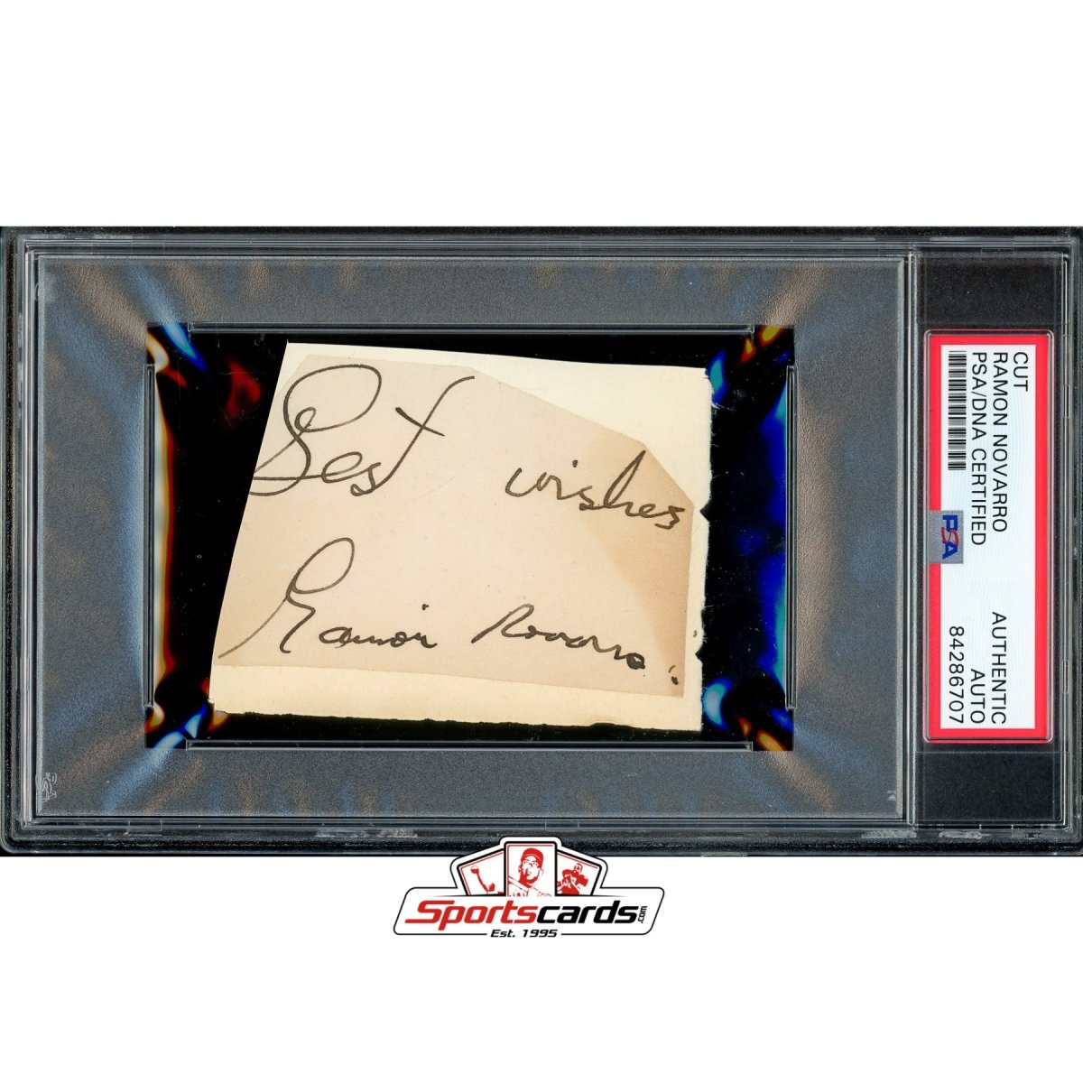 Ramon Novarro (d.1968) Signed Cut Autograph PSA/DNA