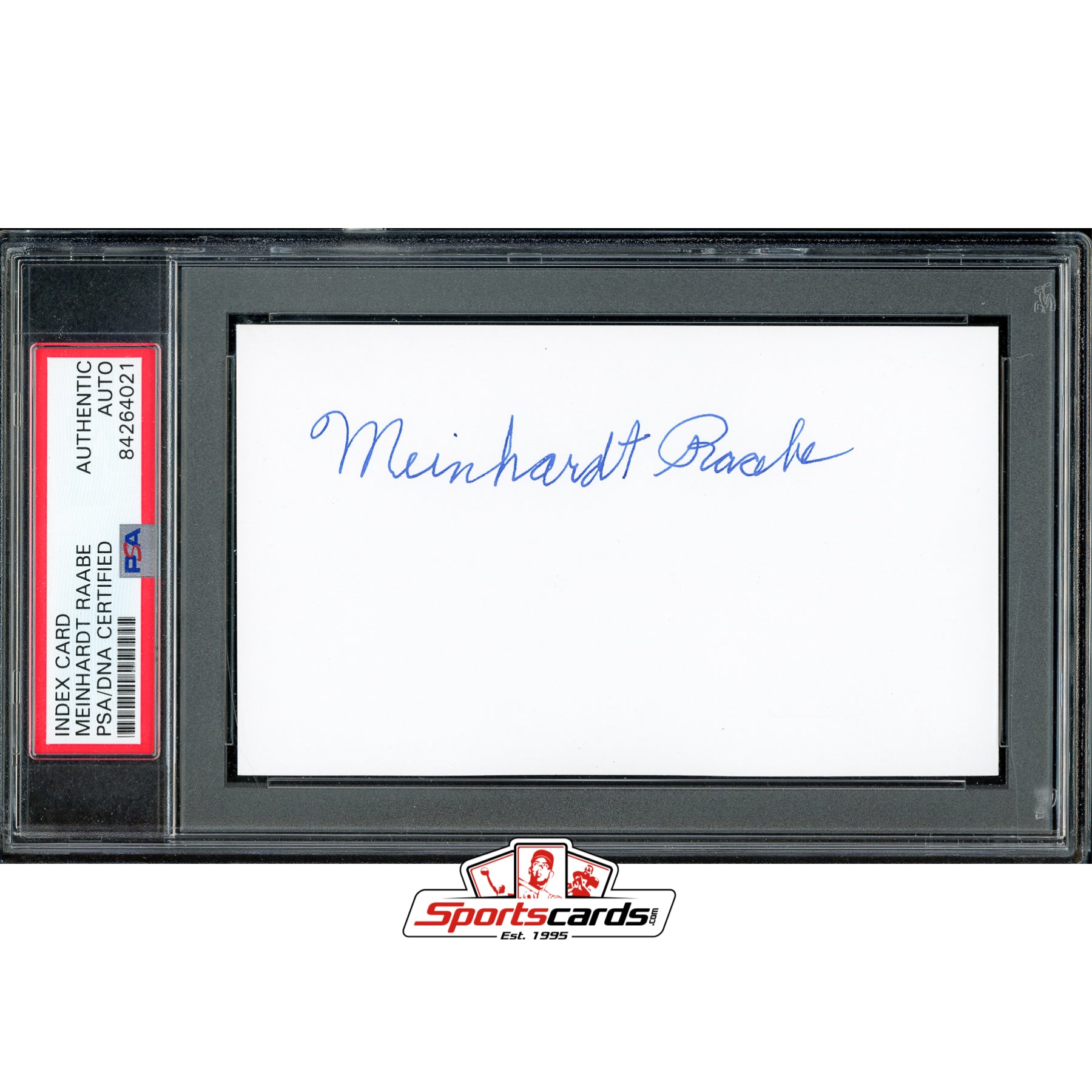 Meinhardt Raabe Signed Autographed 3x5 Index Card PSA/DNA Wizard of Oz